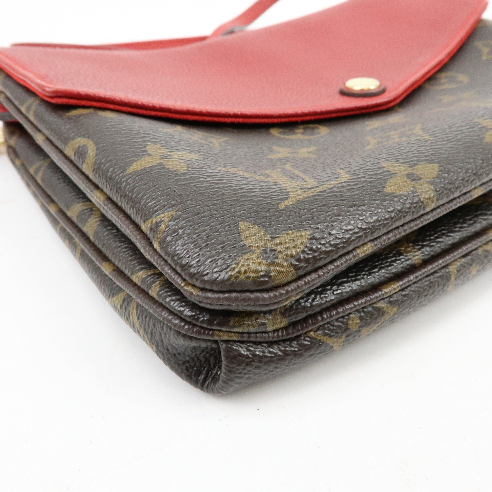 Louis Vuitton Monogram Twice Shoulder Crossbody Bag Cerise M50184