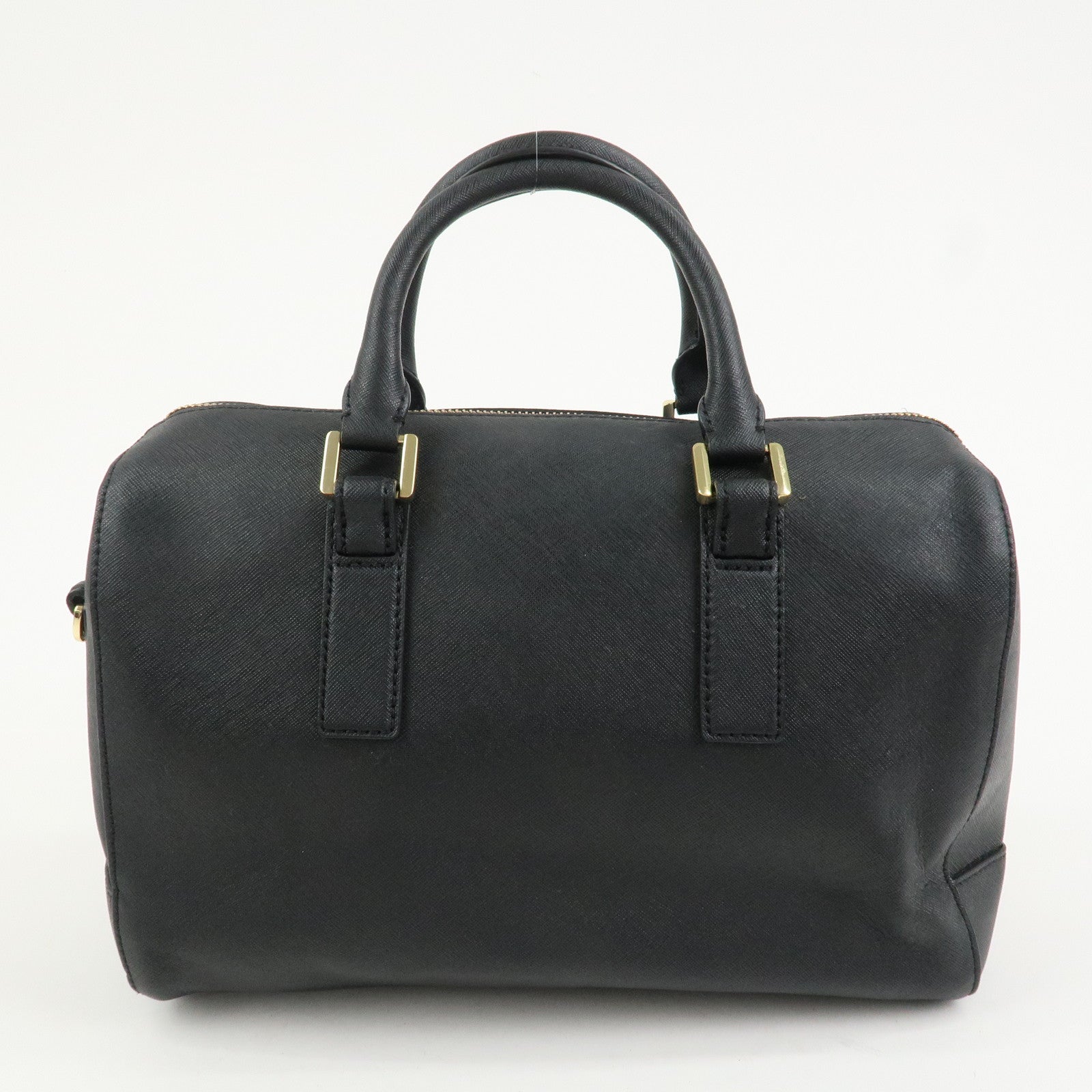 TORY BURCH Logo Leather 2Way Bag Hand Bag Shoulder Bag Black