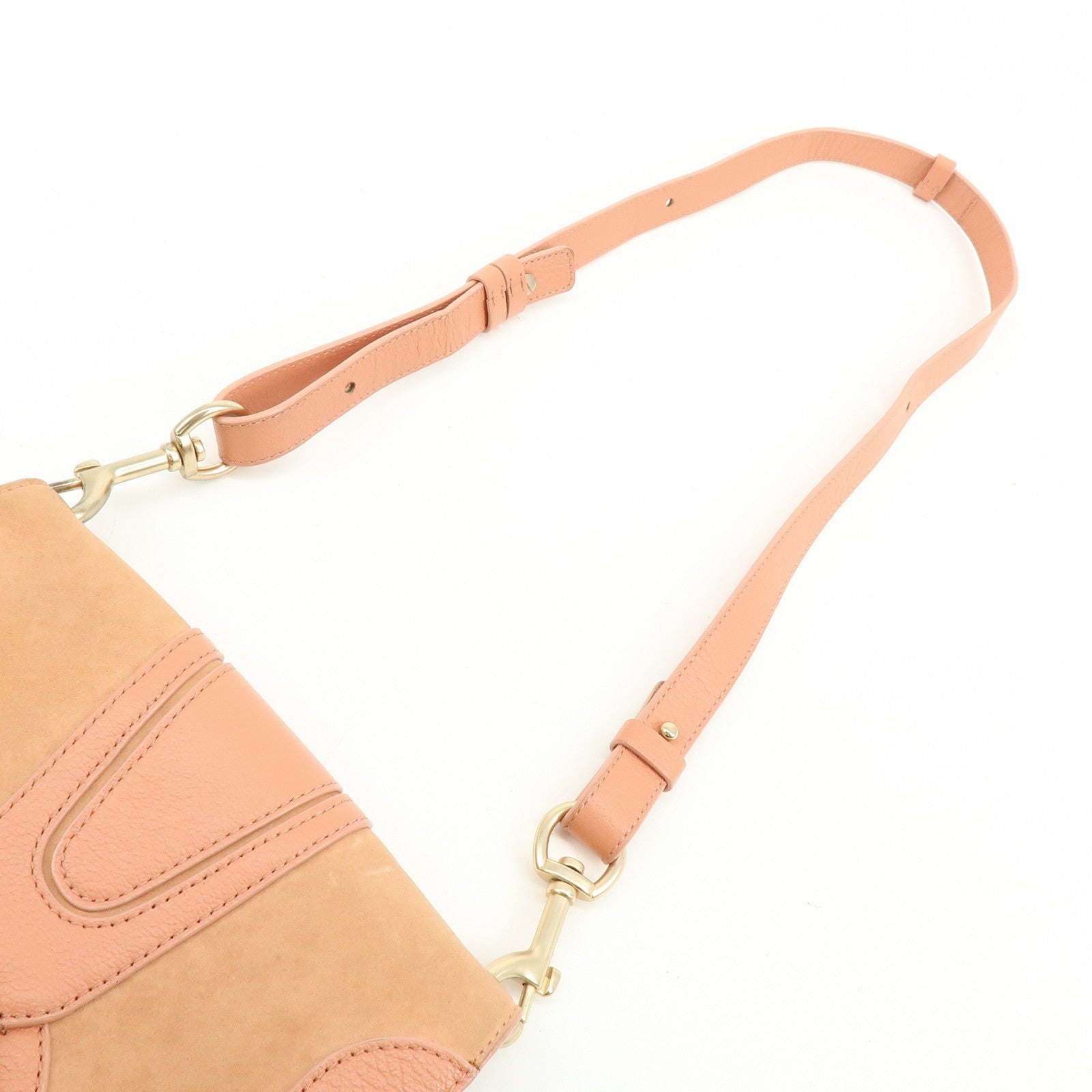 Chloe See By Chloe Joan Suede Leather Shoulder Crossbody Bag Pink