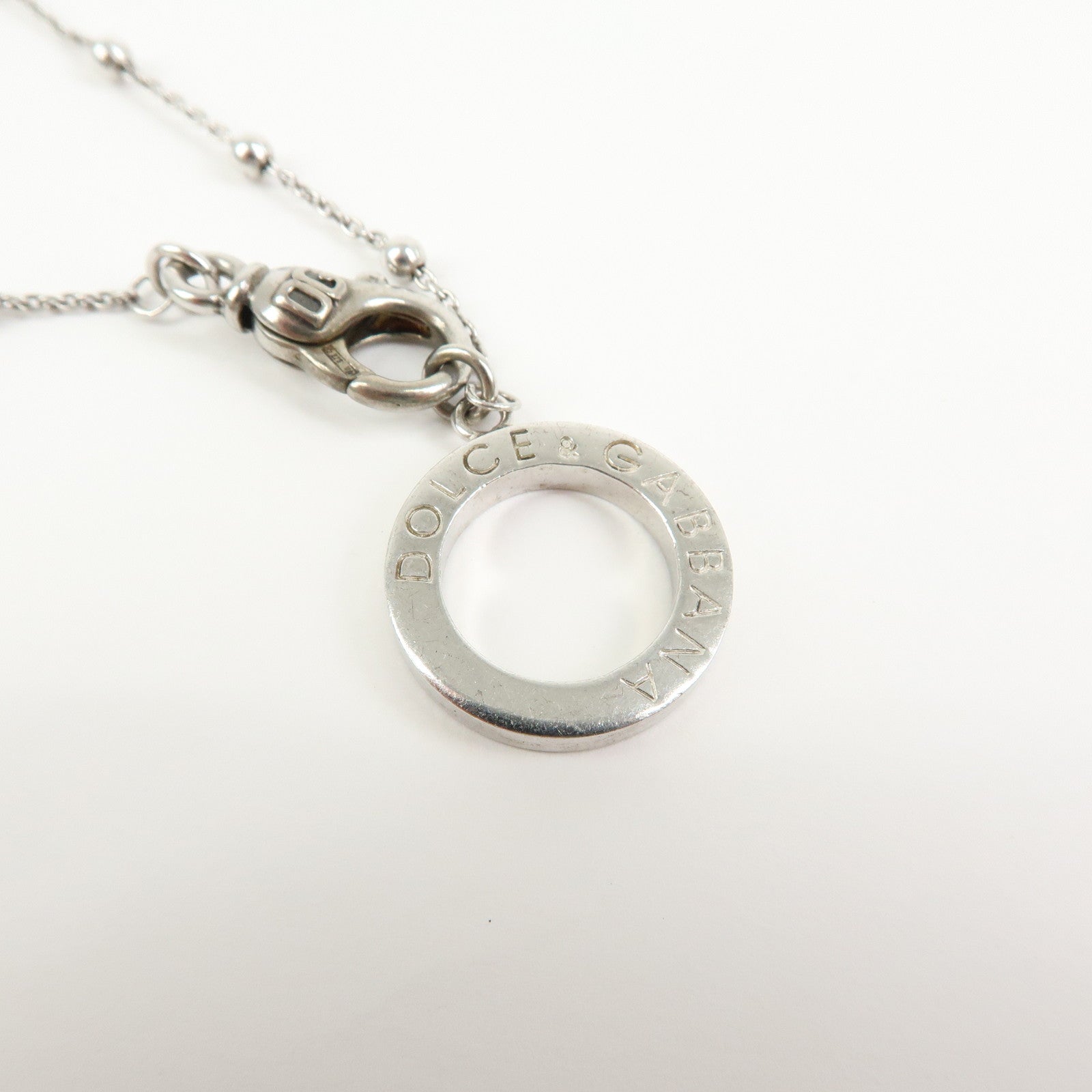 Dolce & Gabbana Sterling Pendant Necklace SV925 Silver