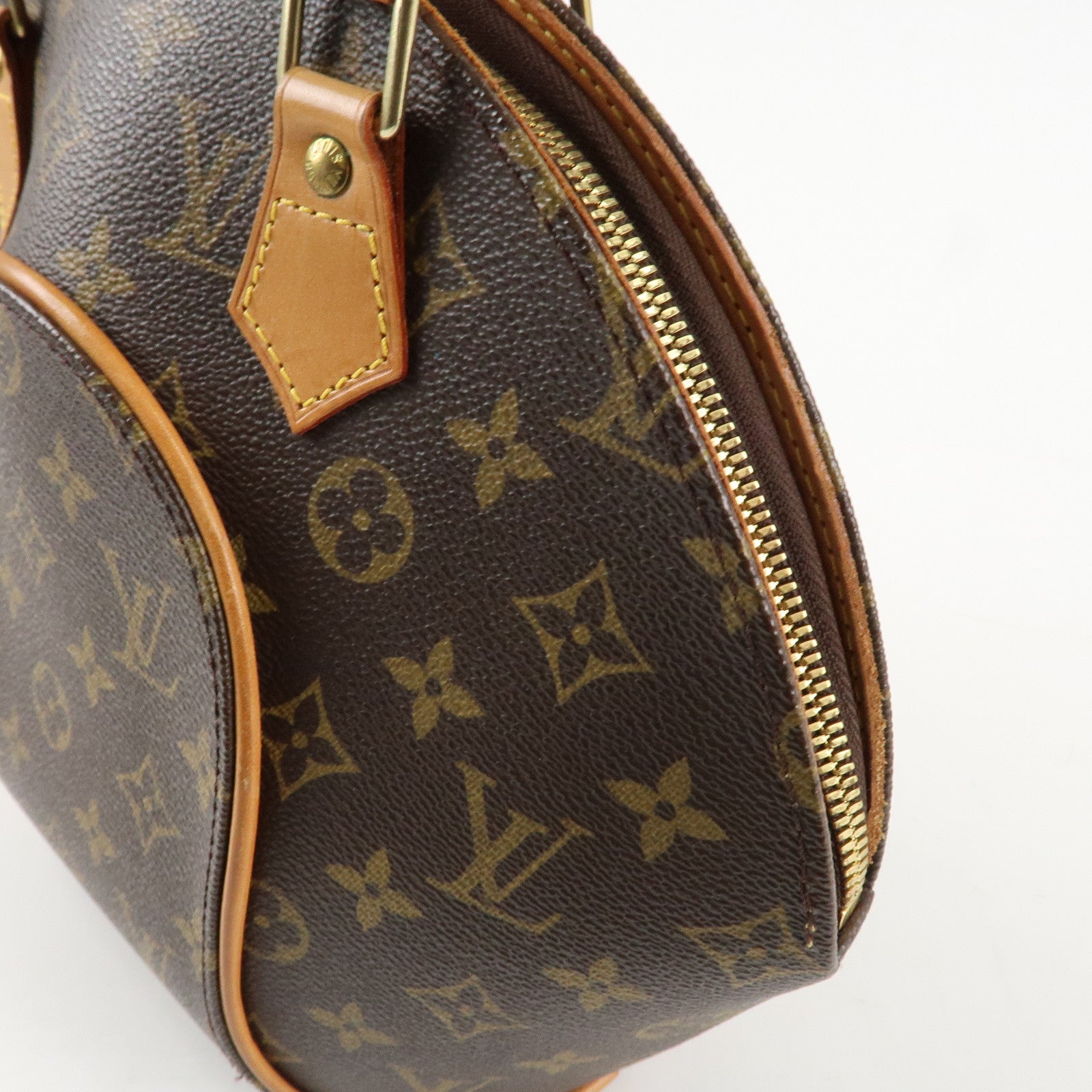 Louis Vuitton Monogram Canvas Ellipse PM Hand Bag Brown M51127 Used
