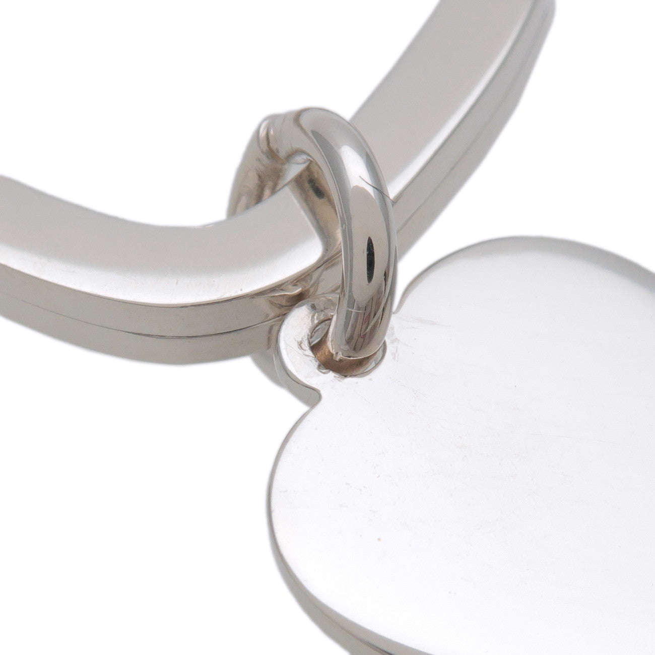 Tiffany & Co Open Heart Bag Charm Key Chain SV925 Silver