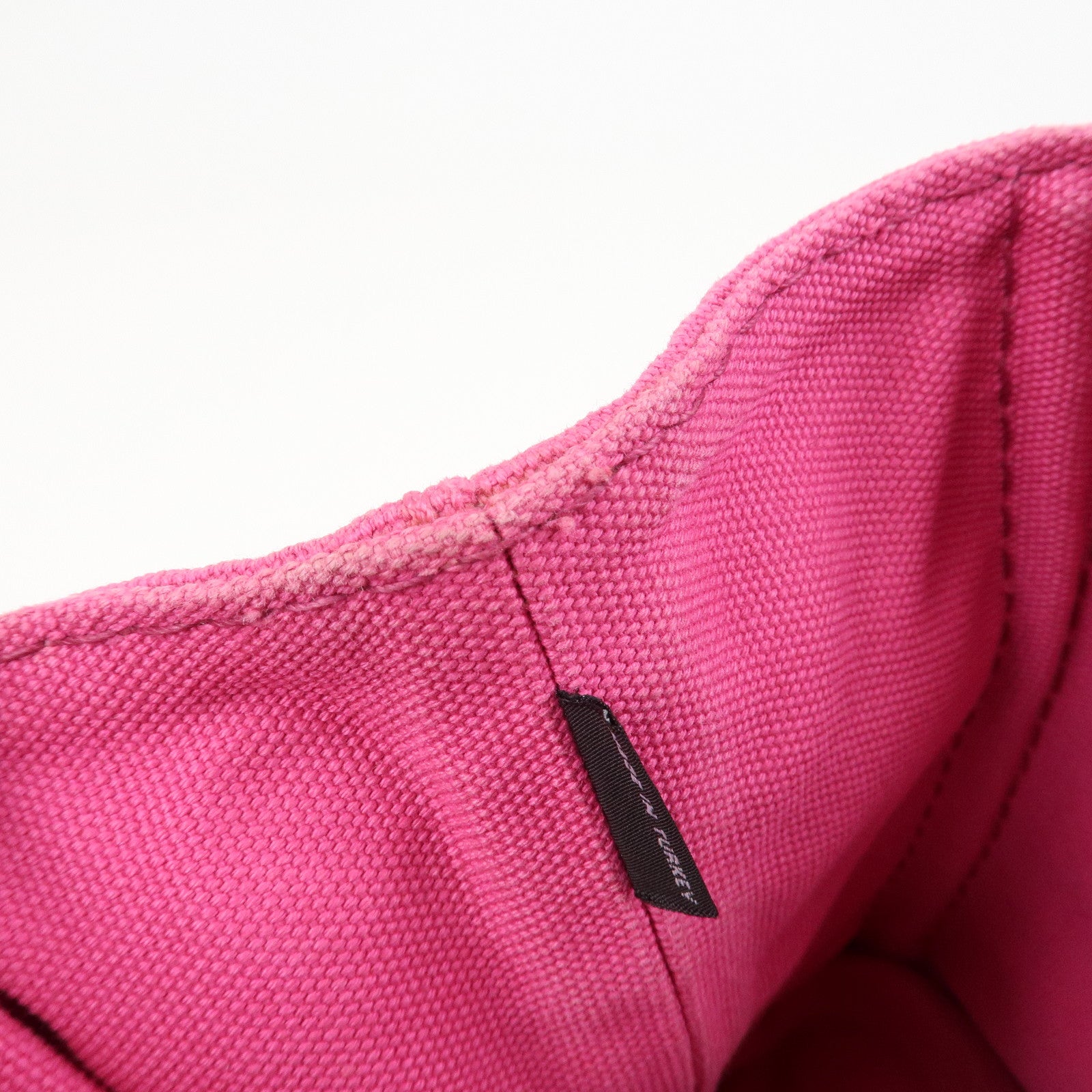 PRADA Logo Canapa Mini Canvas Hand Bag Tote Bag Pink BN2439