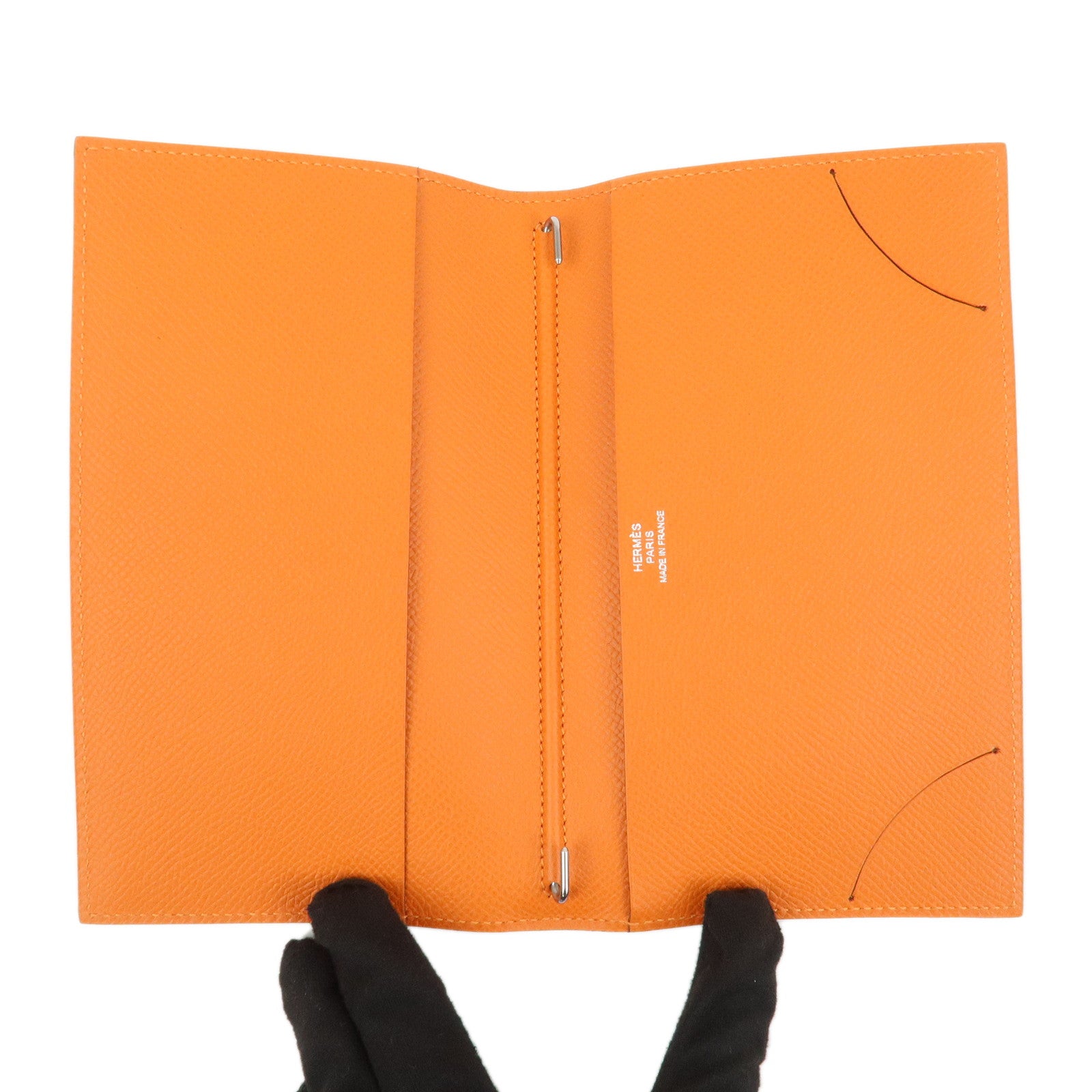 HERMES Epsom Leather Vision Agenda Plannder Cover □O Stamped Orange