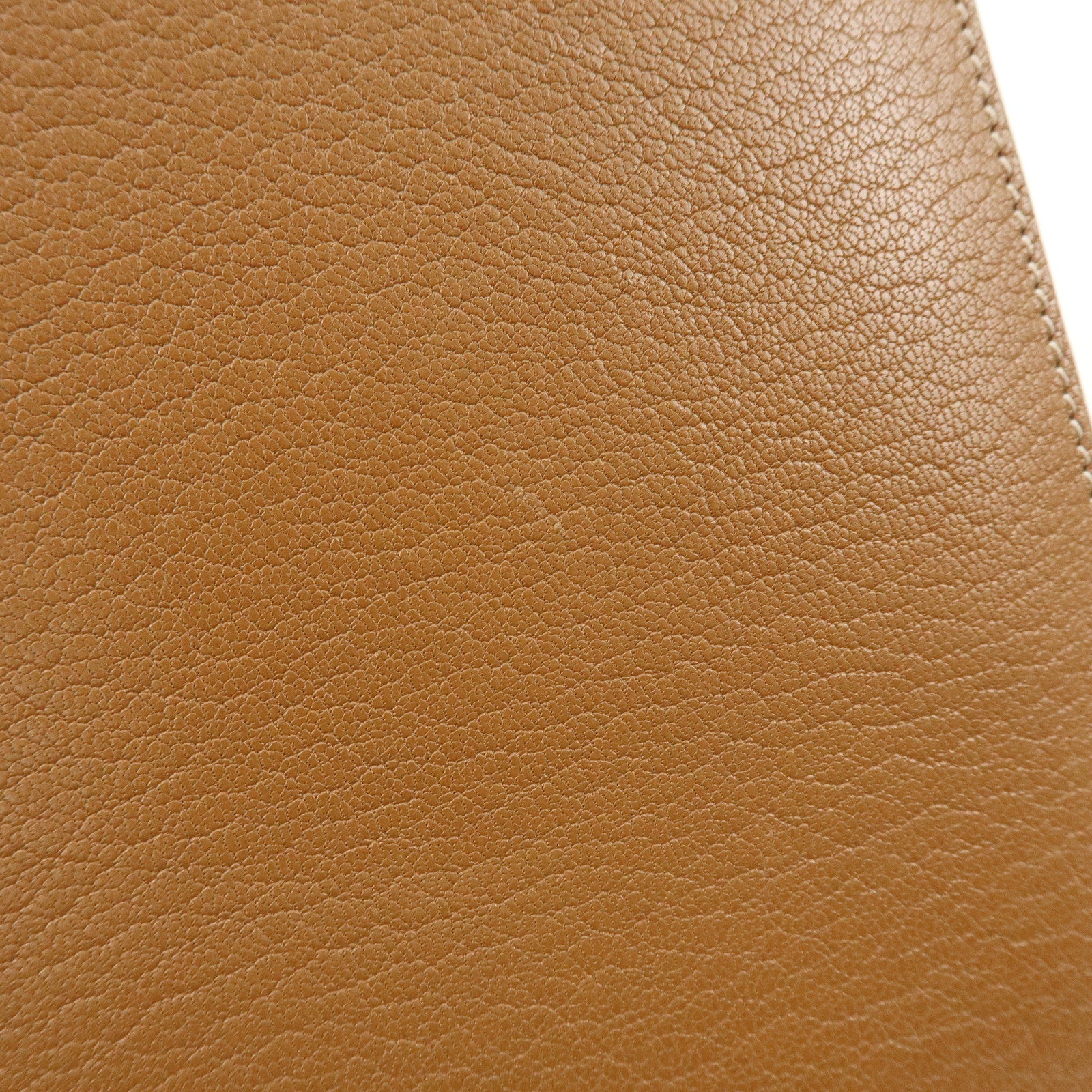 Cartier Leather Envelope Clutch Bag Pouch Brown
