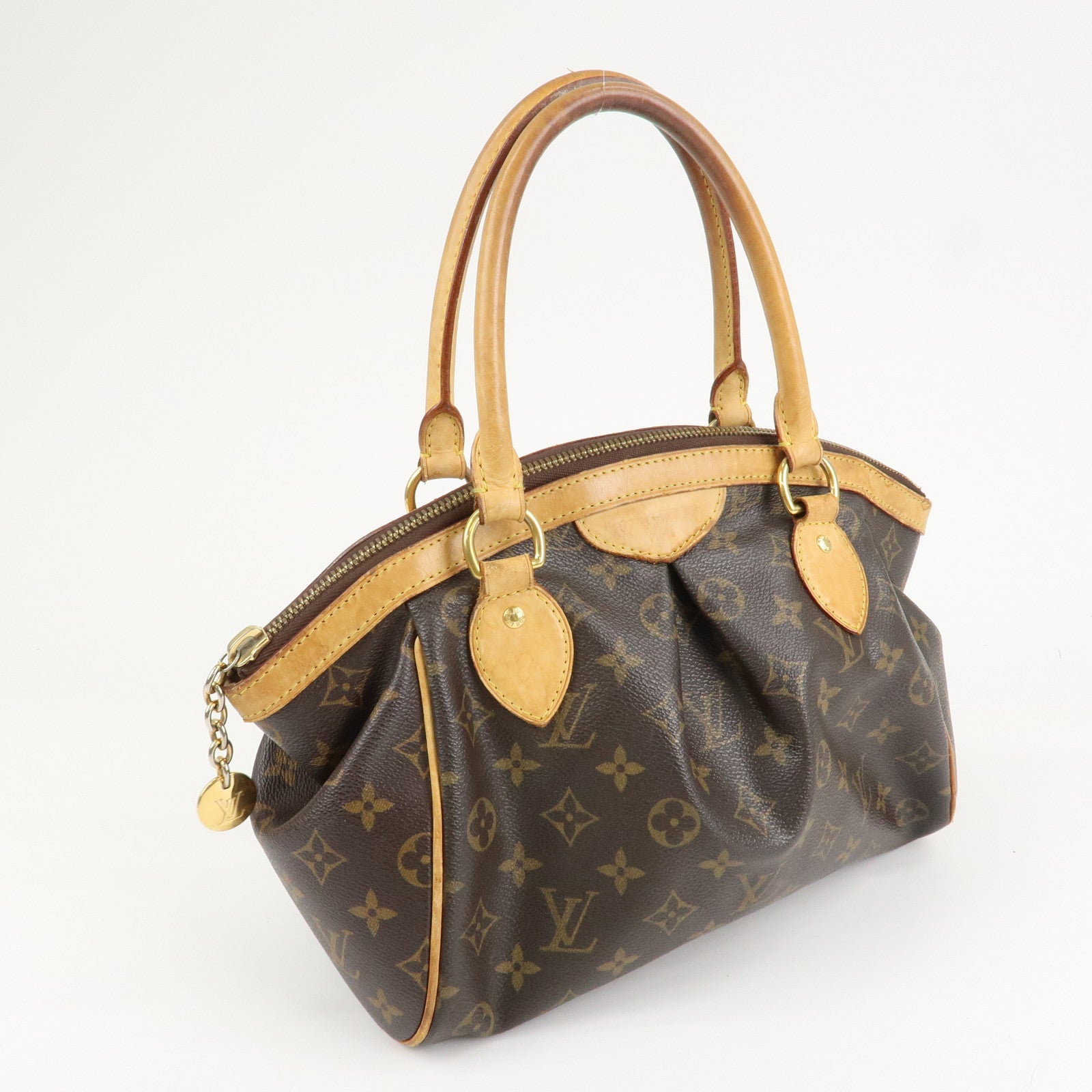 Louis Vuitton Monogram Tivoli PM Hand Bag Shoulder Bag Brown M40143 Used