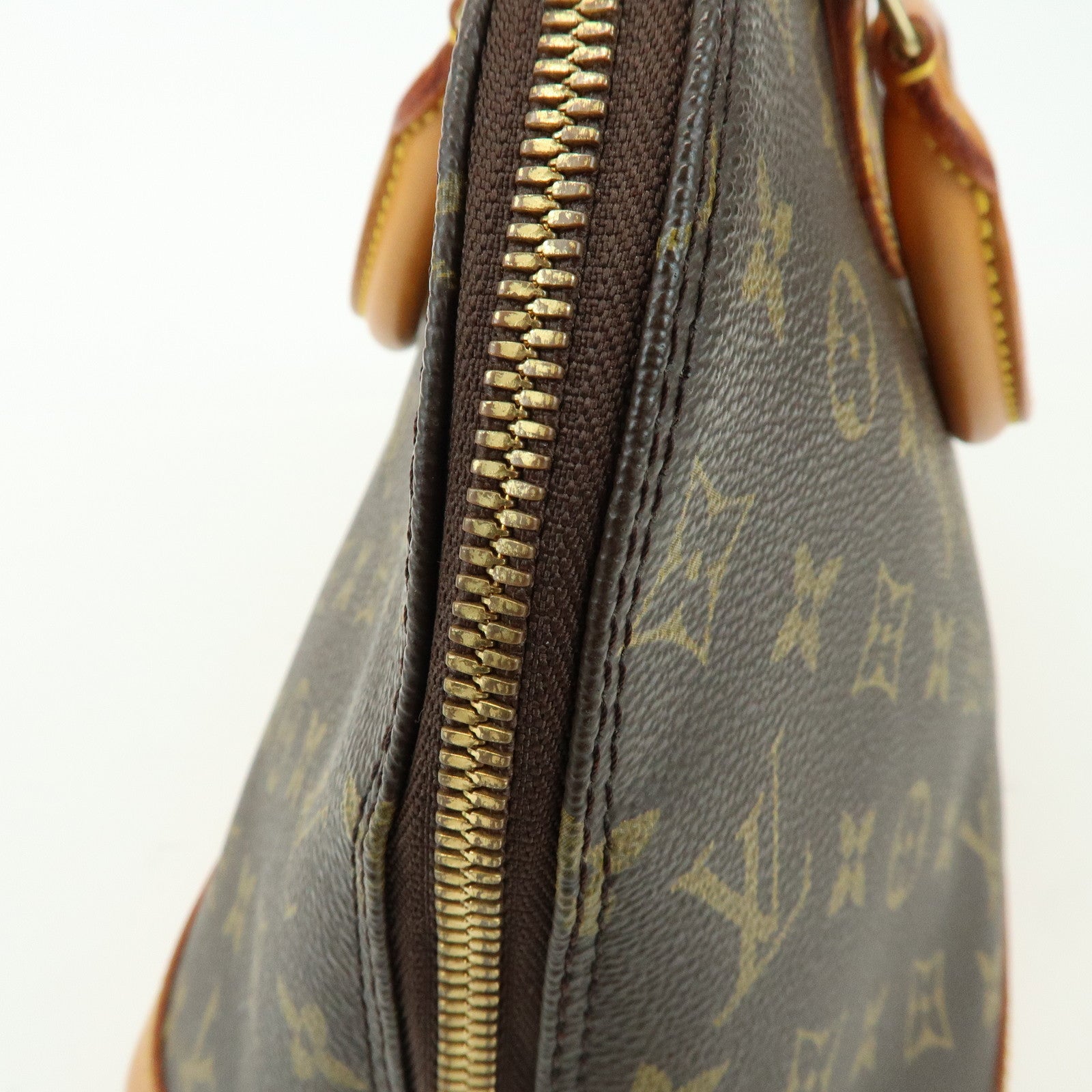 Louis Vuitton Monogram Alma PM Canvas Leather Hand Bag Brown M51130