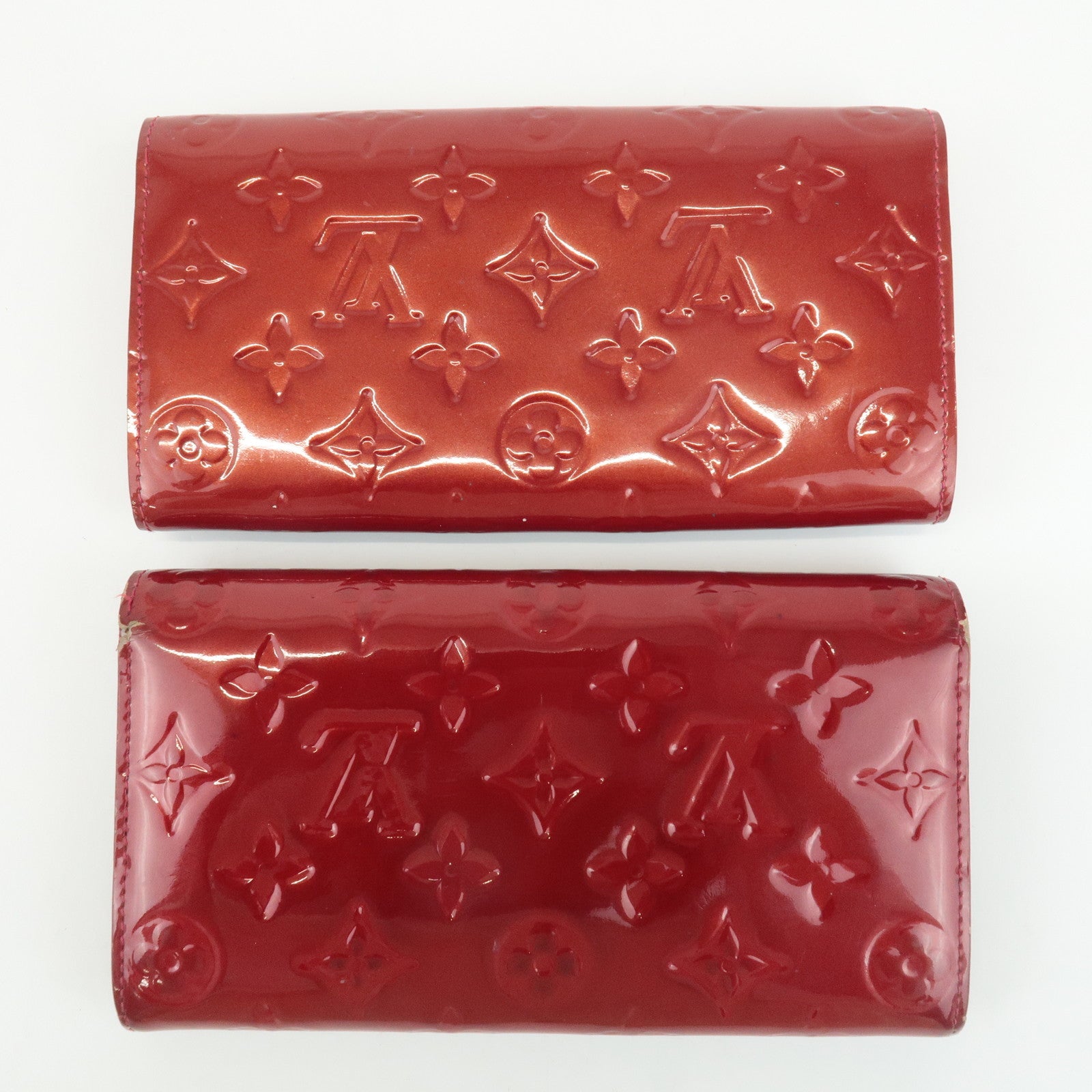 Louis Vuitton Monogram Vernis Leather Wallet Pomme d'Amour M93530 Used