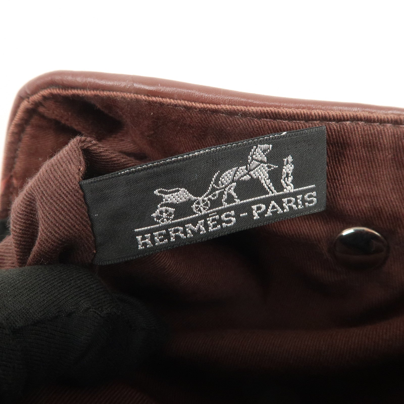 HERMES Amedaba Diago PM Leather Tote Bag Hand Bag Brown