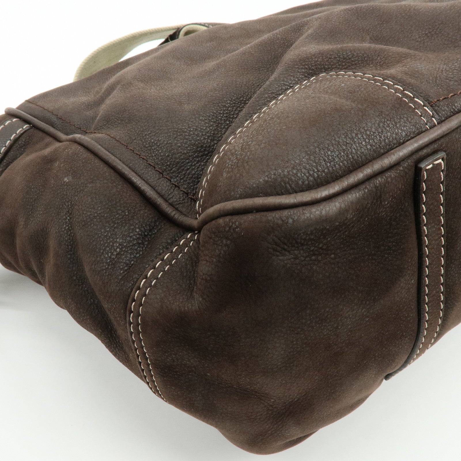 LOEWE Anagram Leather 2Way Bag Boston Bag Shoulder Bag Brown