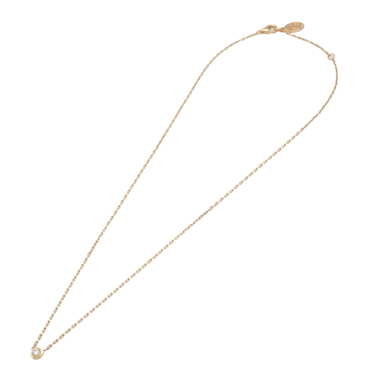 Cartier Diamants Légers Necklace SM Diamond 0.09ct d'amour K18 YG