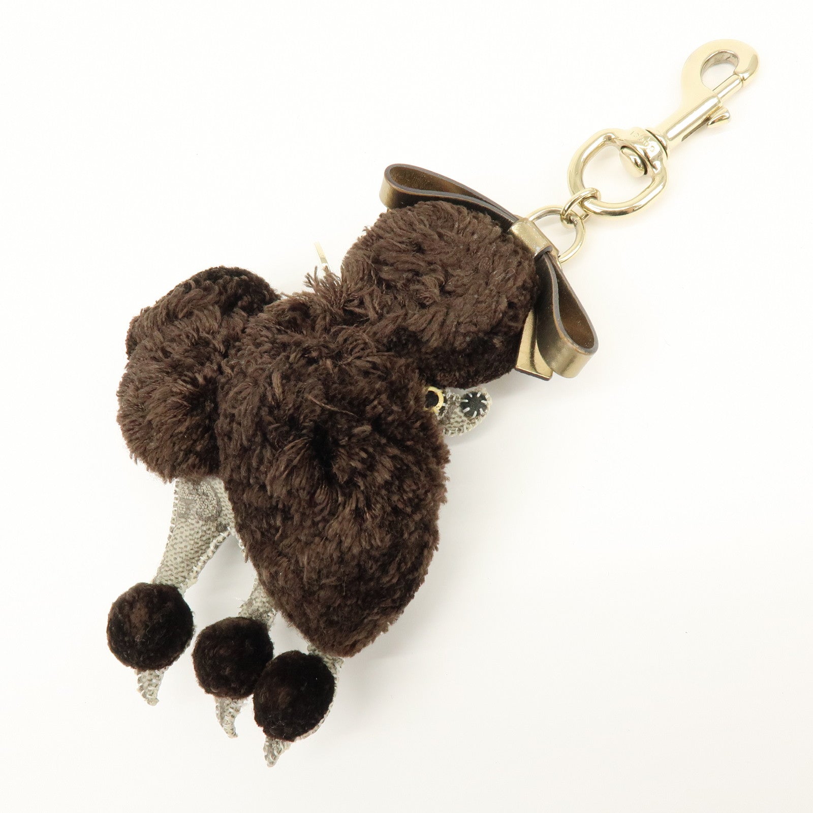 GUCCI GG Supreme Canvas Gucciori Poodle Bag Key Charm Brown 206079