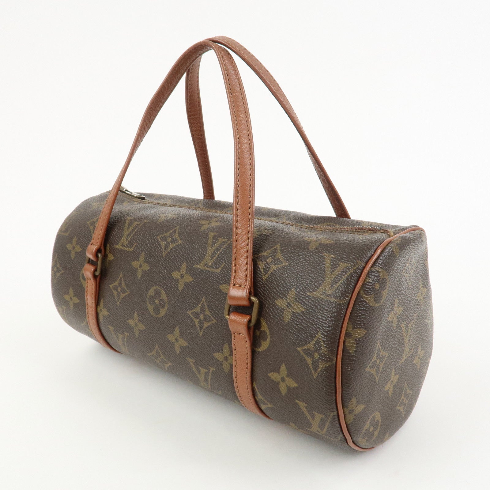 Louis Vuitton Monogram Papillon 26 Hand Bag Old Style Brown M51366