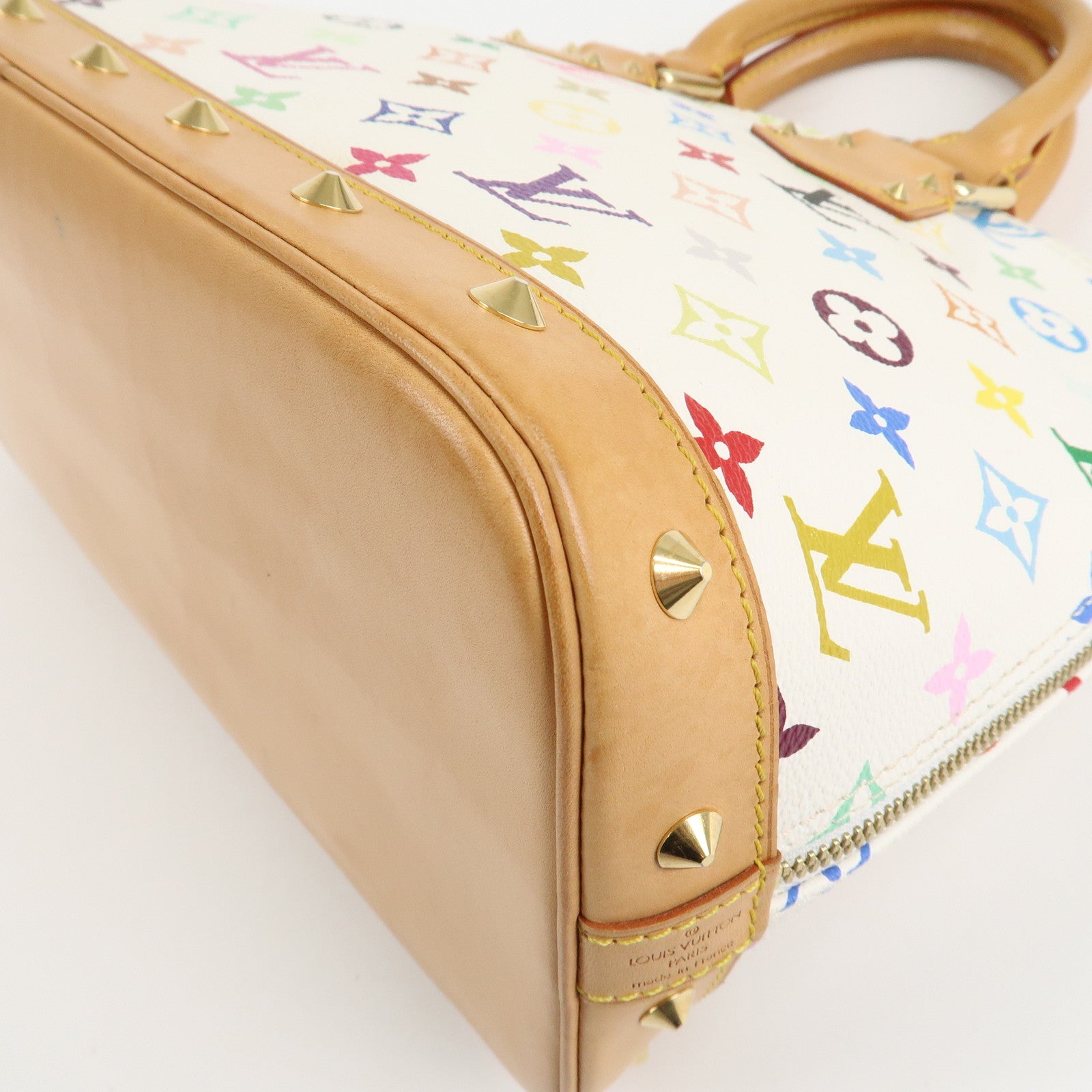 Louis Vuitton Monogram Alma PM Hand Bag Blanc Multicolor M92647 Used
