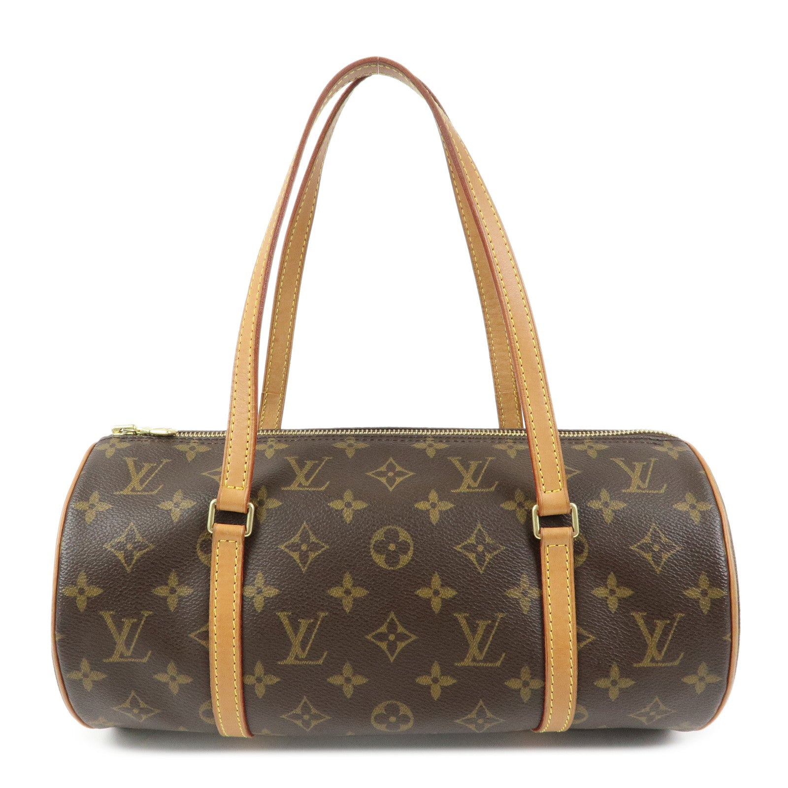 Louis Vuitton Monogram Papillon 30 Hand Bag Brown M51385