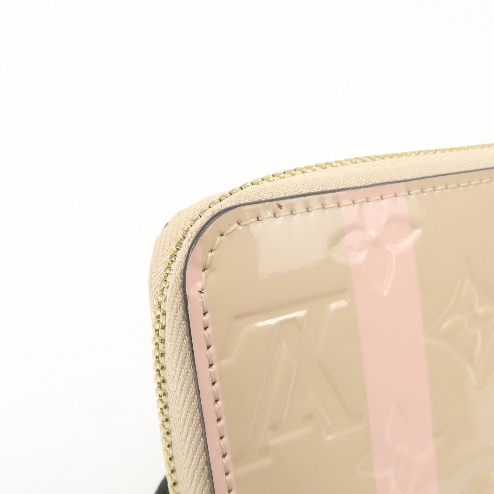 Louis Vuitton Vernis Leather Round Zippy Wallet Dune M58037