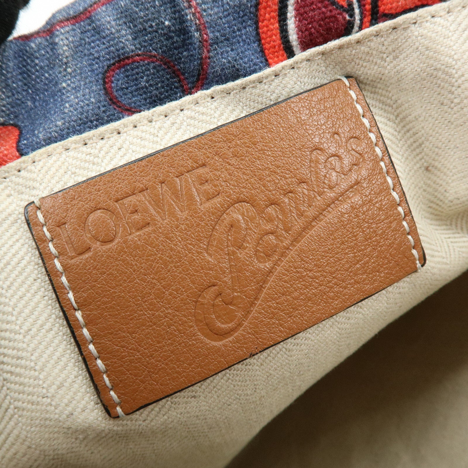 LOEWE Anagram Canvas Leather Shoulder Bag Paula’s Ibiza Collection