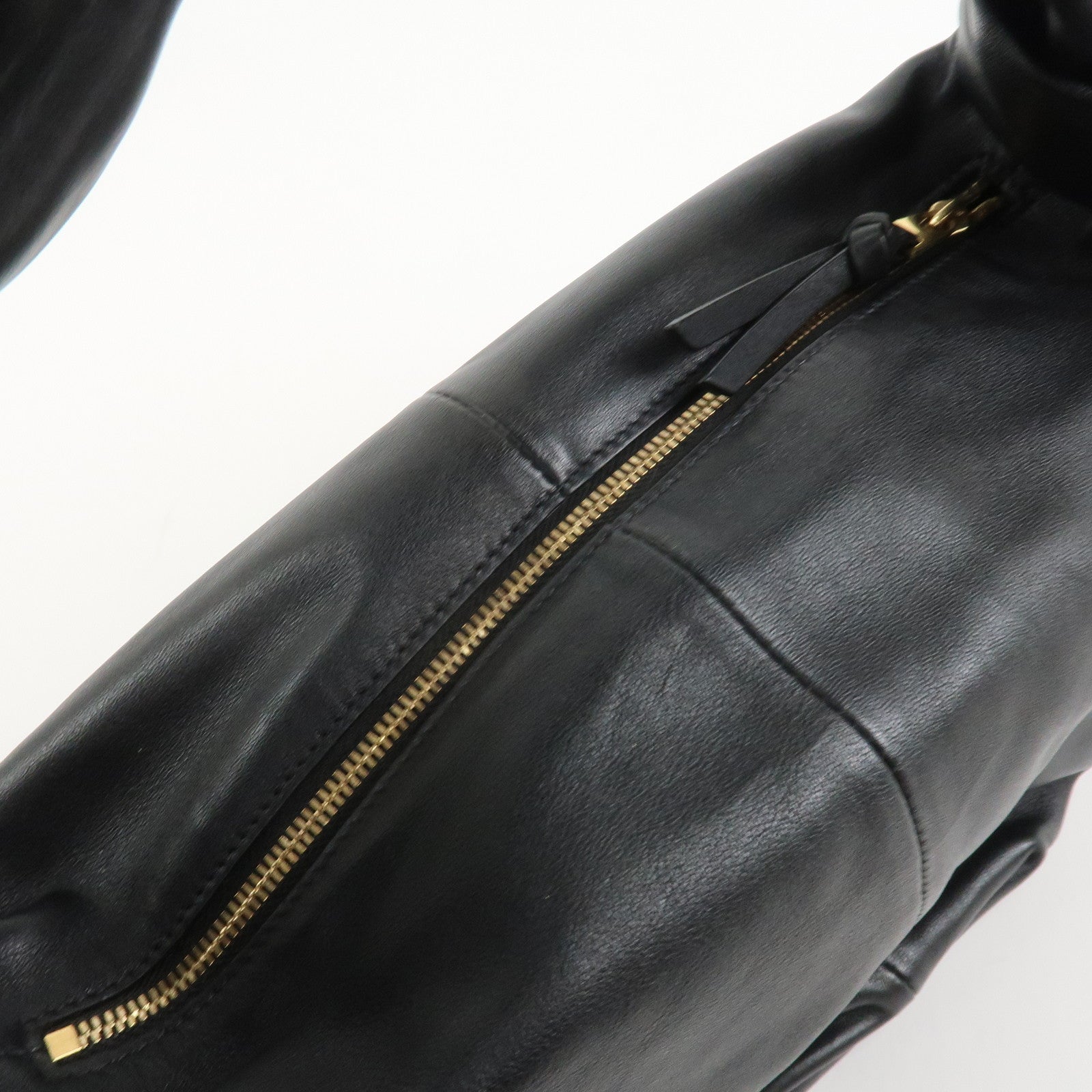 BOTTEGA VENETA Double Knots Leather Hand Bag Black