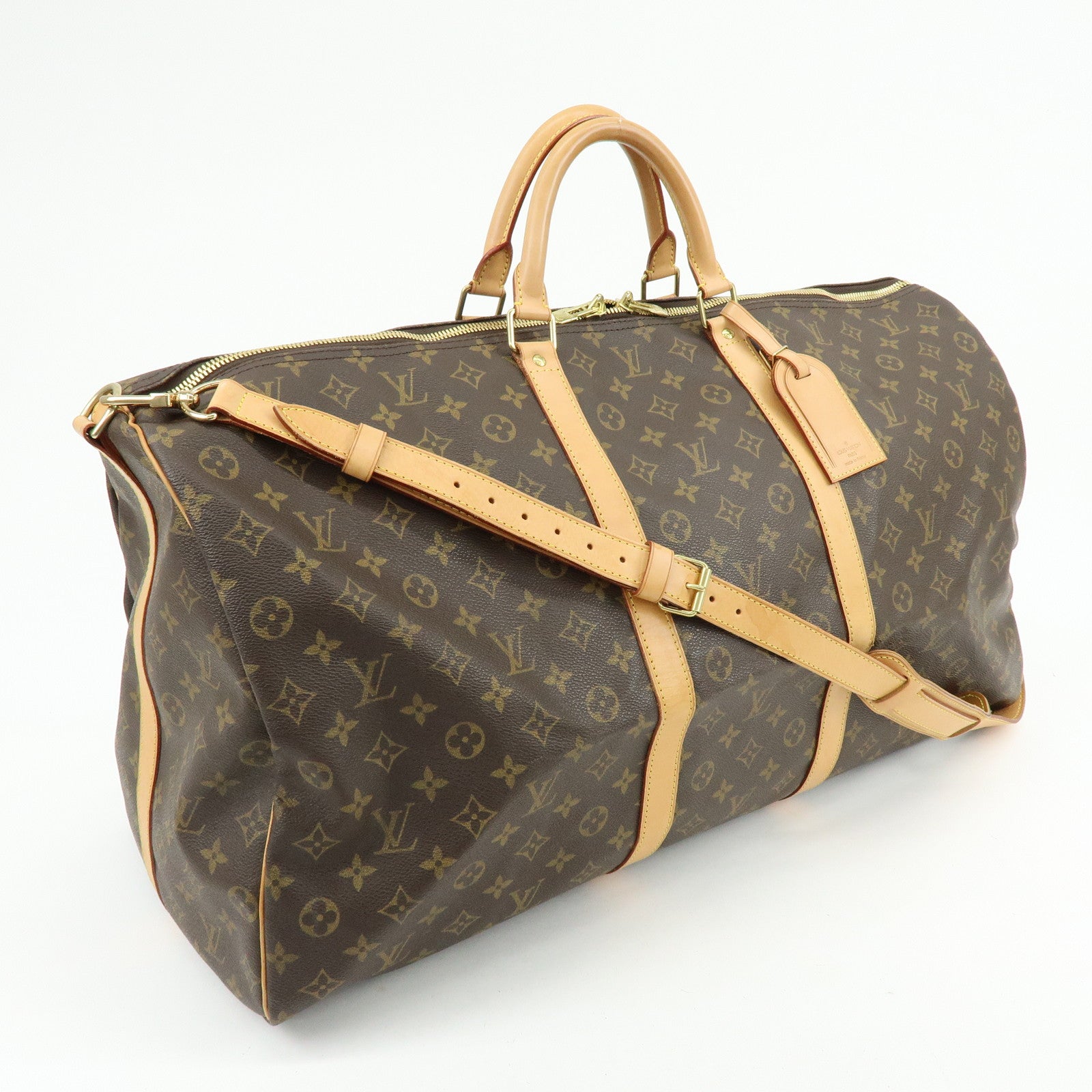 Louis Vuitton Monogram Keep All Bandouliere 60 Boston Bag M41412