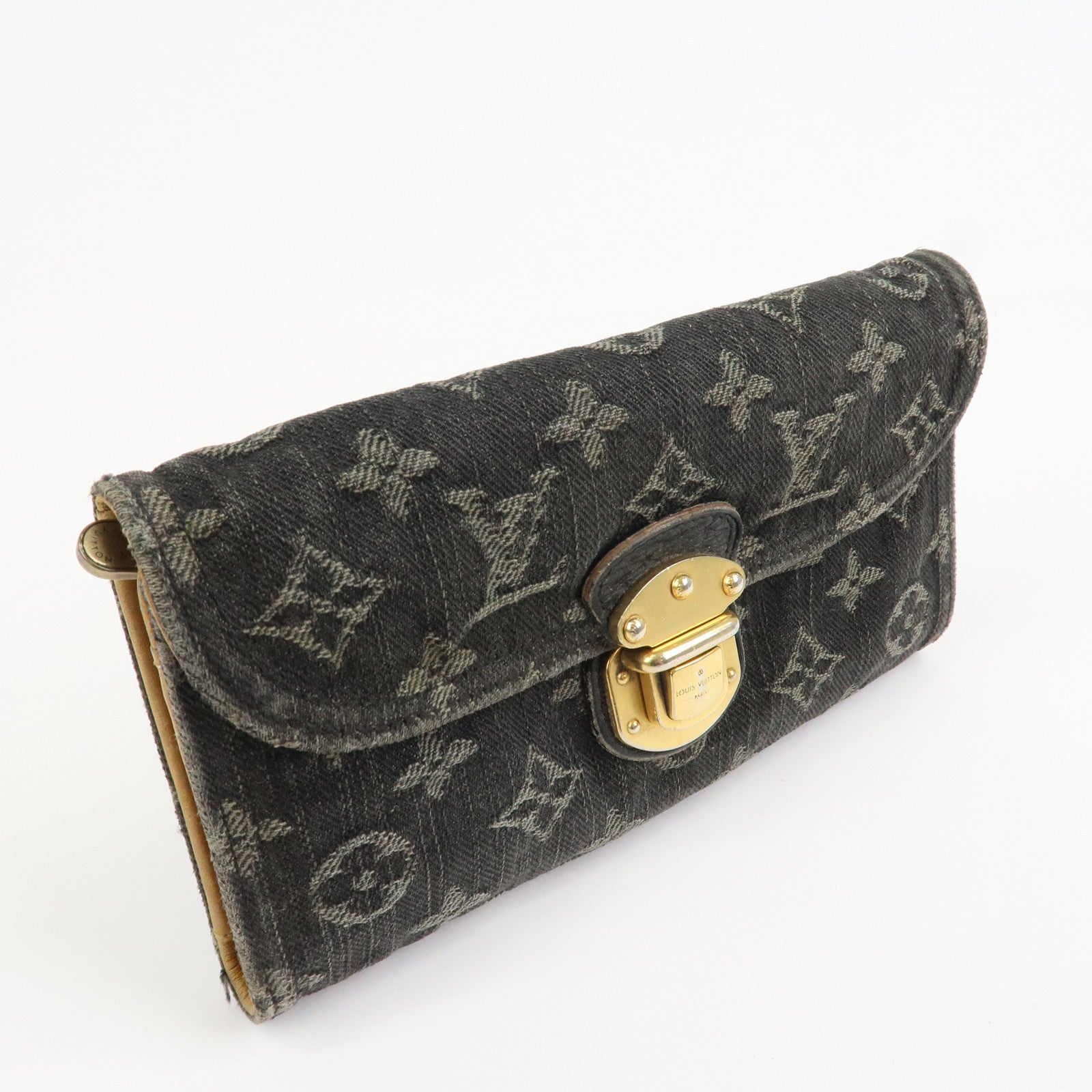 Louis Vuitton Monogram Denim Portefeuille Amelia Noir M95512