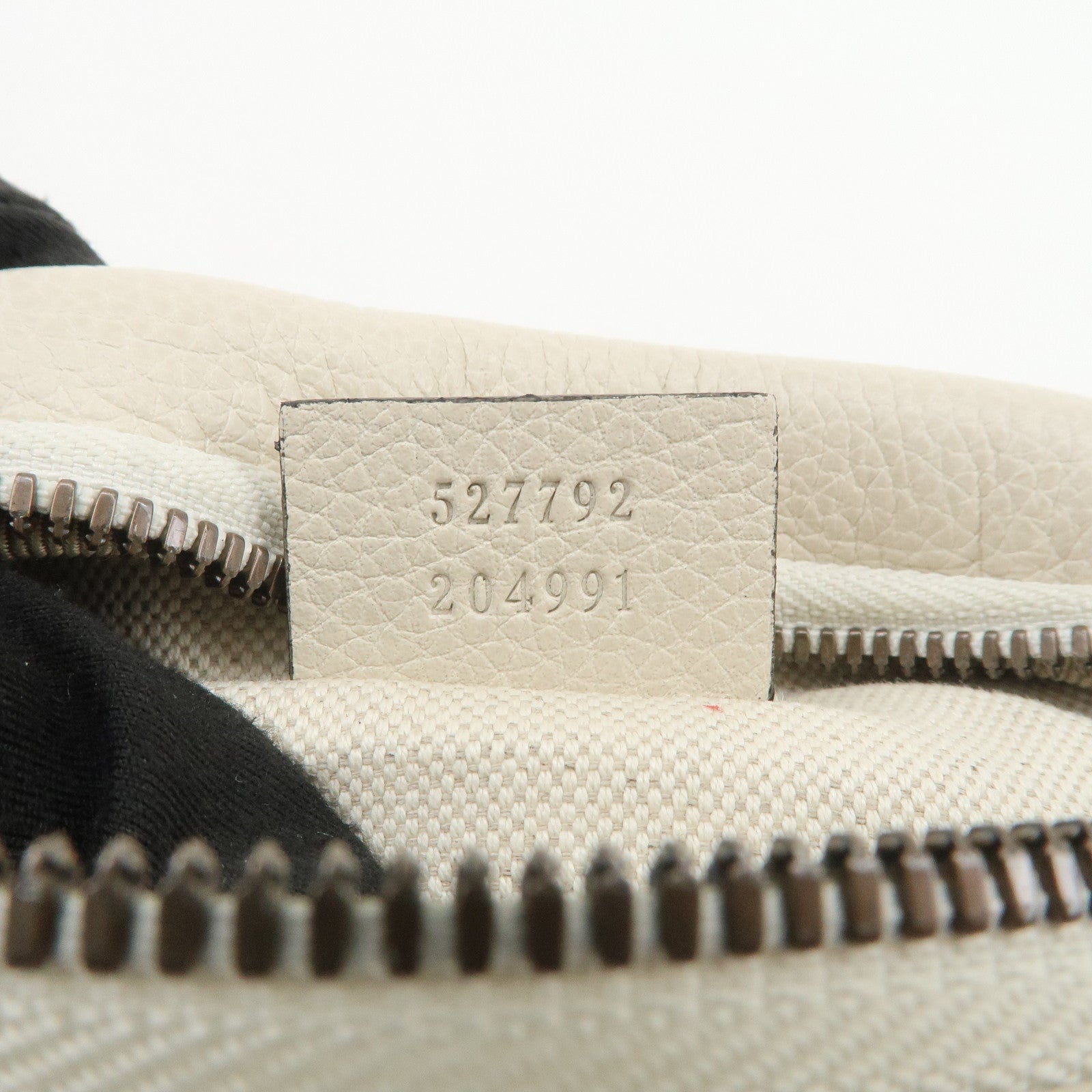 GUCCI Sherry Leather Canvas Waist Bag Crossbody Bag Ivory 527792