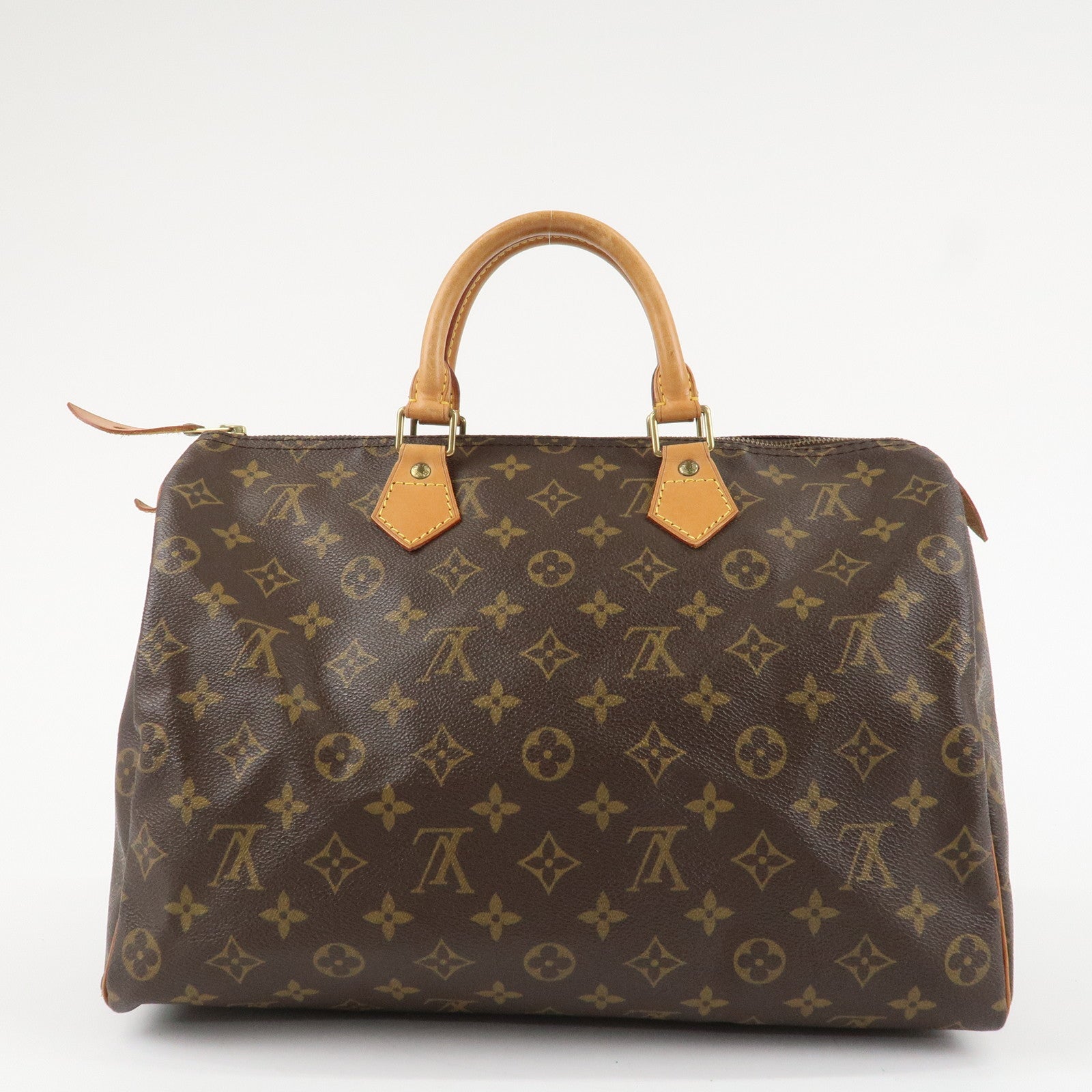 Louis Vuitton Monogram Speedy 35 Hand Bag Boston Bag Brown M41524