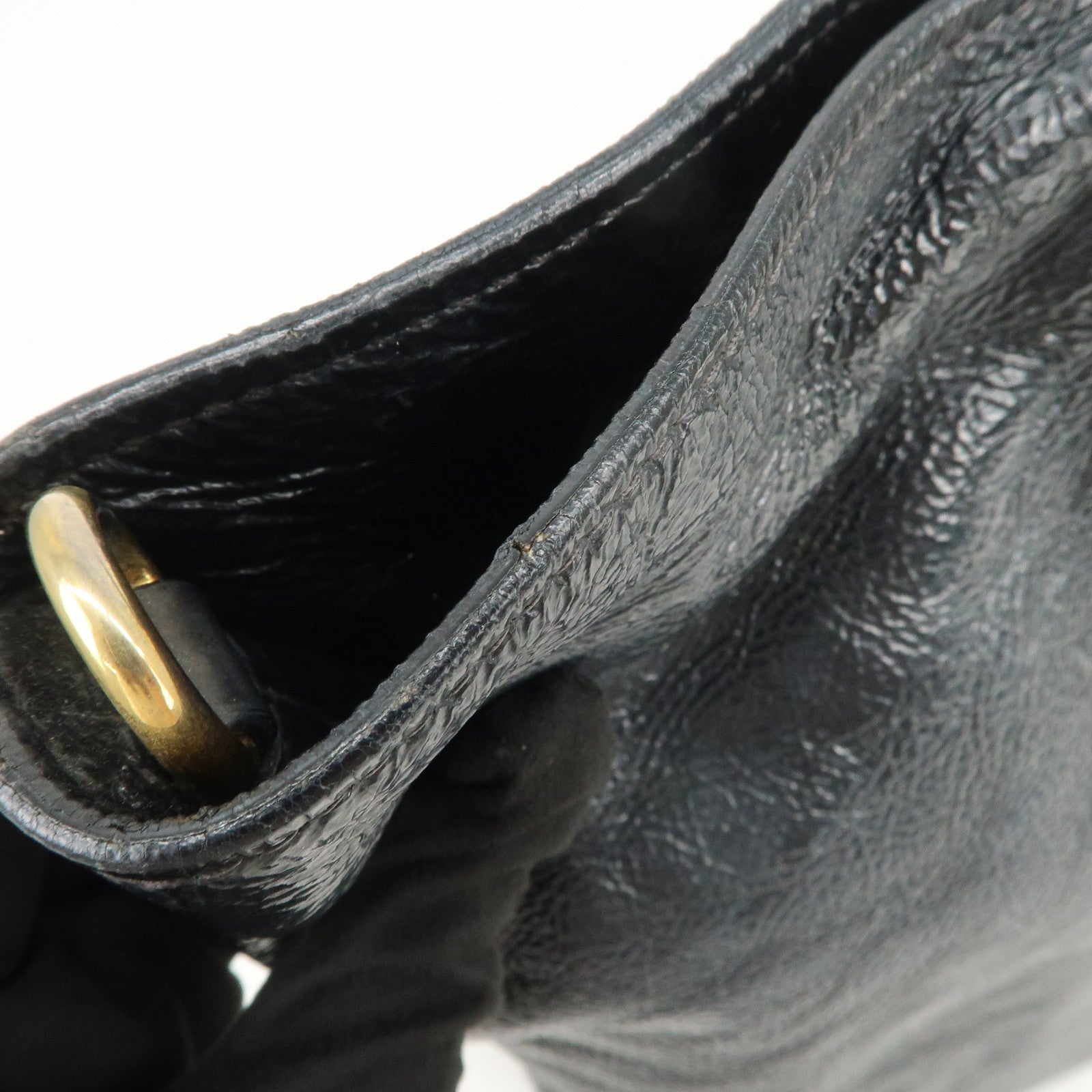 PRADA Logo Leather 2Way Tote Bag Shoulder Bag Black BN1713