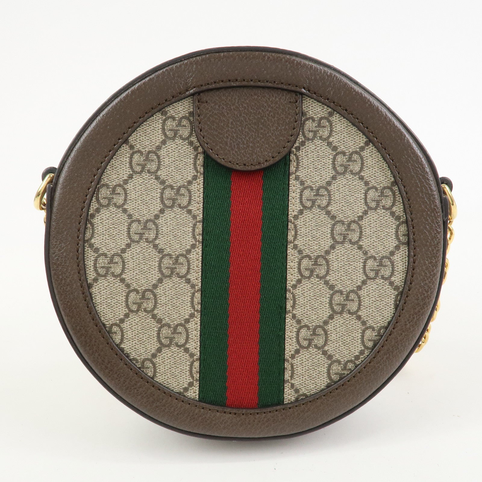 GUCCI Ophidia GG Supreme PVC Leather Shoulder Bag Brown 550618