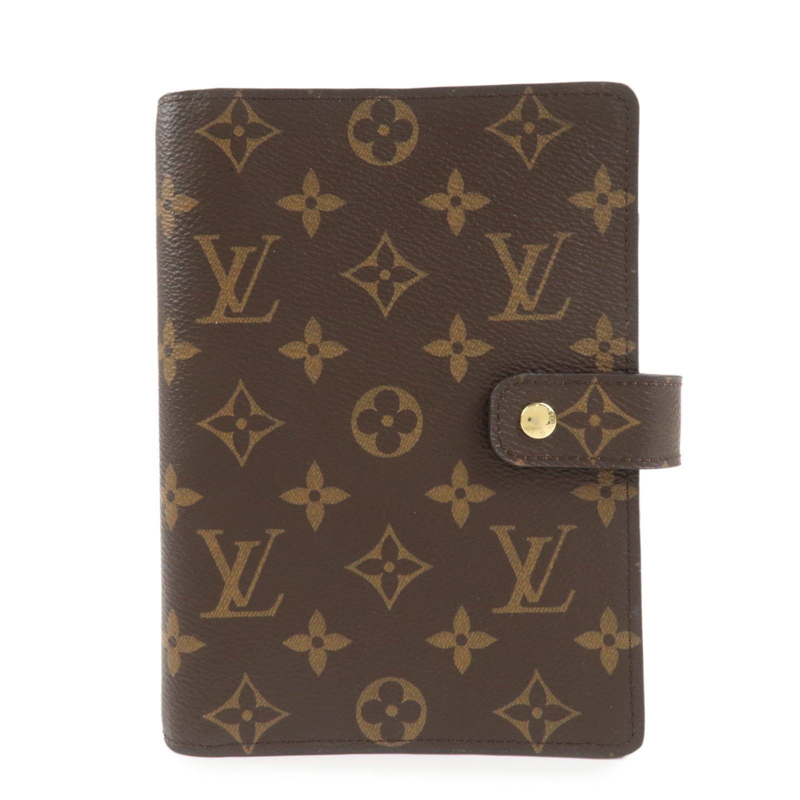 Louis Vuitton Monogram Agenda MM Planner Cover Brown R20105