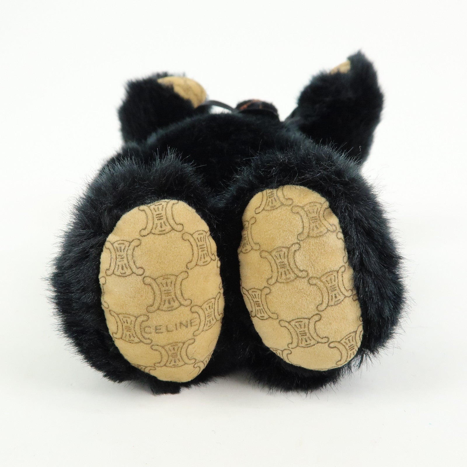 CELINE Macadam Teddy Bear Polyester Stuffed Animal Black