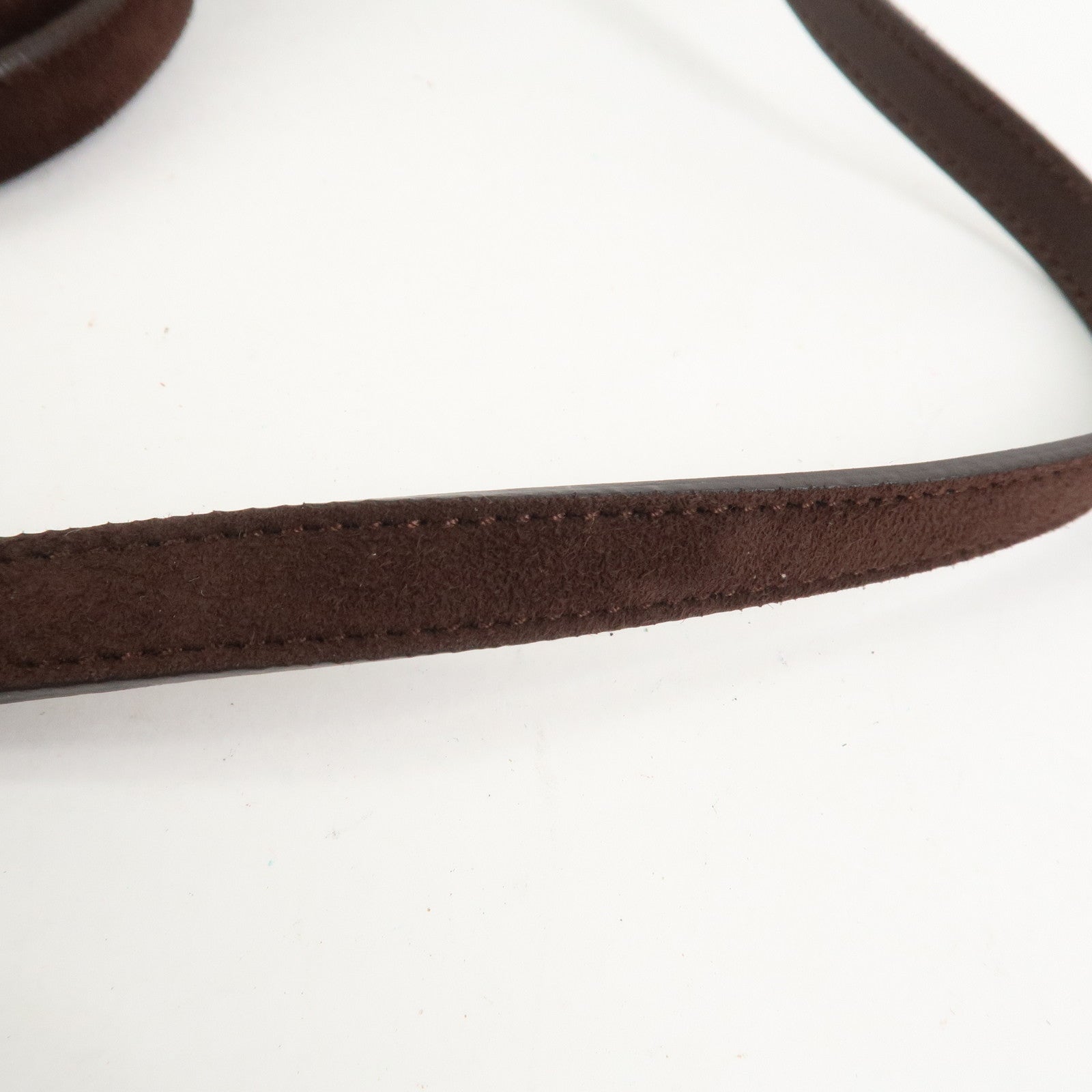 Ferragamo Gancini Wool Suede 2Way Bag Hand Bag Shoulder Bag Brown