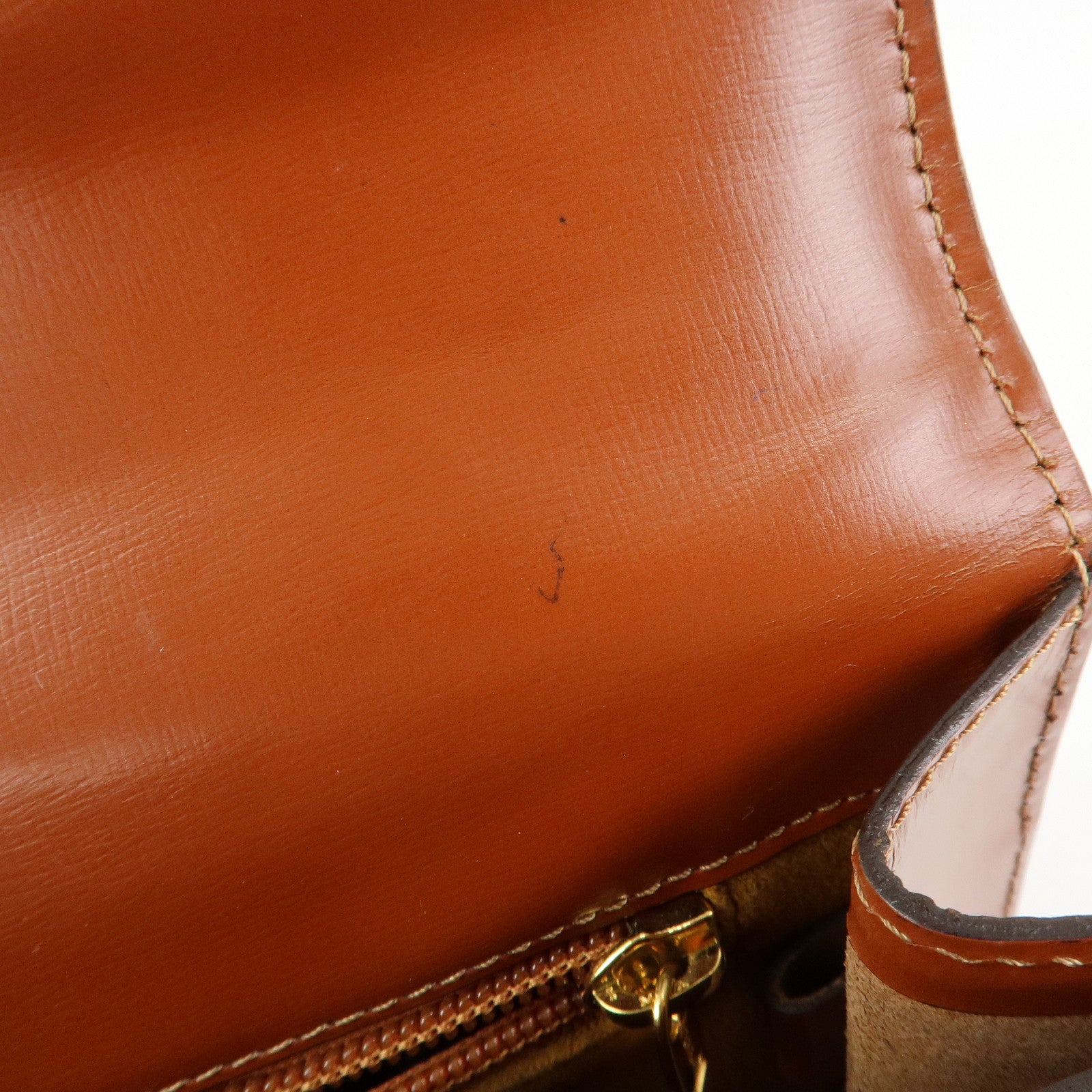 LOEWE Anagram Logo Leather Clutch Bag Wristlet Bag Brown