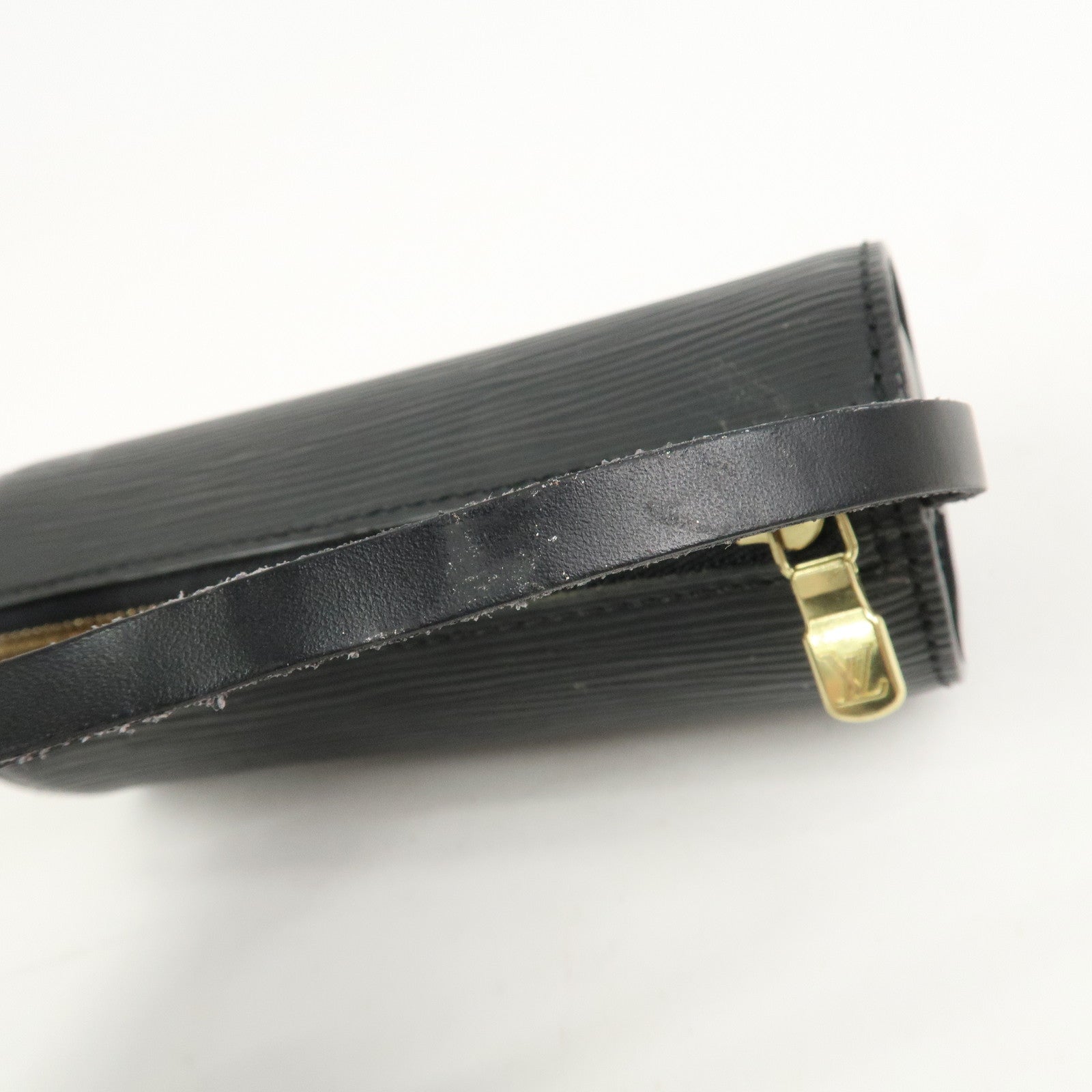 Louis Vuitton Epi Leather Mini Pouch For Soufflot Hand Bag Noir