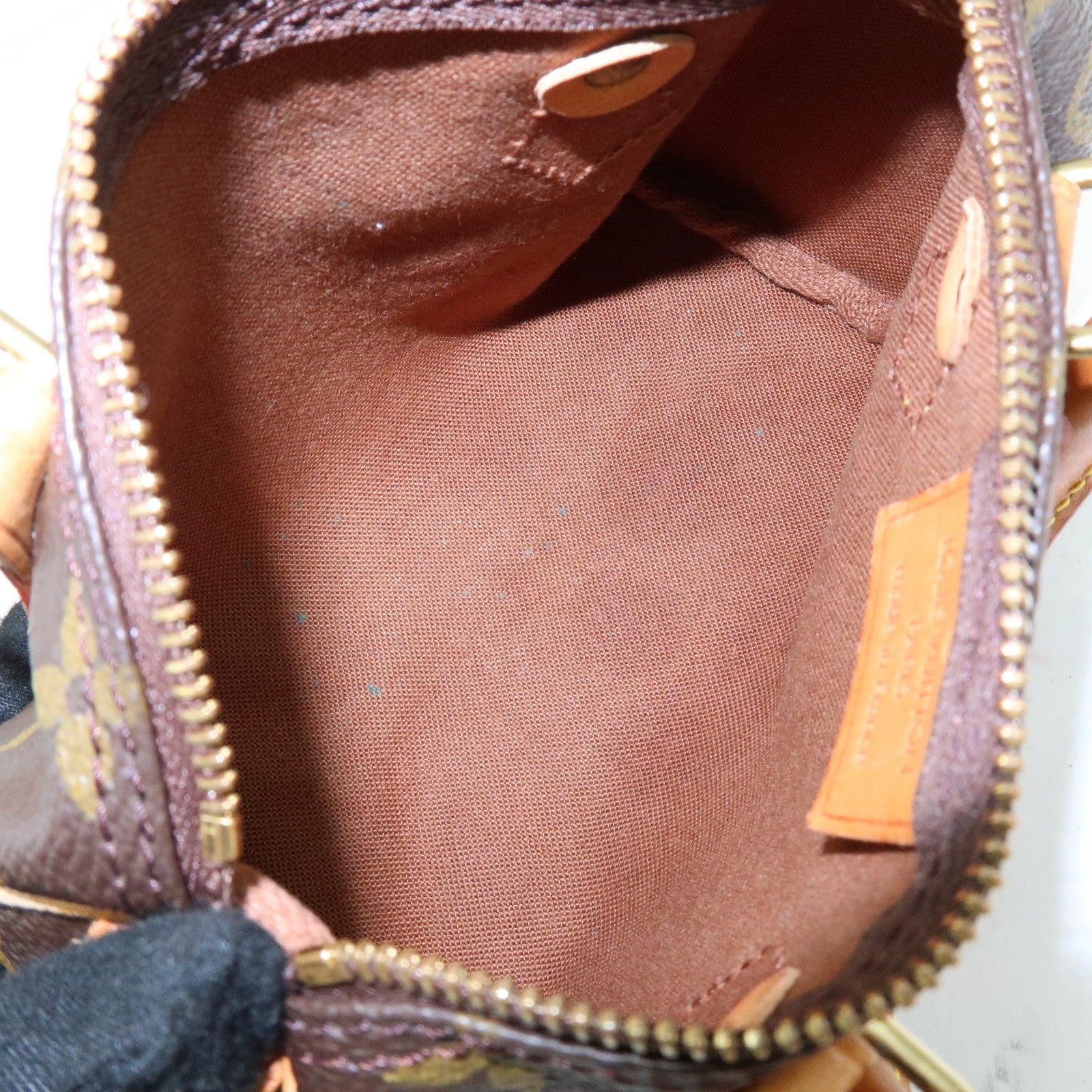 Louis Vuitton Monogram Mini Speedy Hand Shoulder Bag Brown M41534