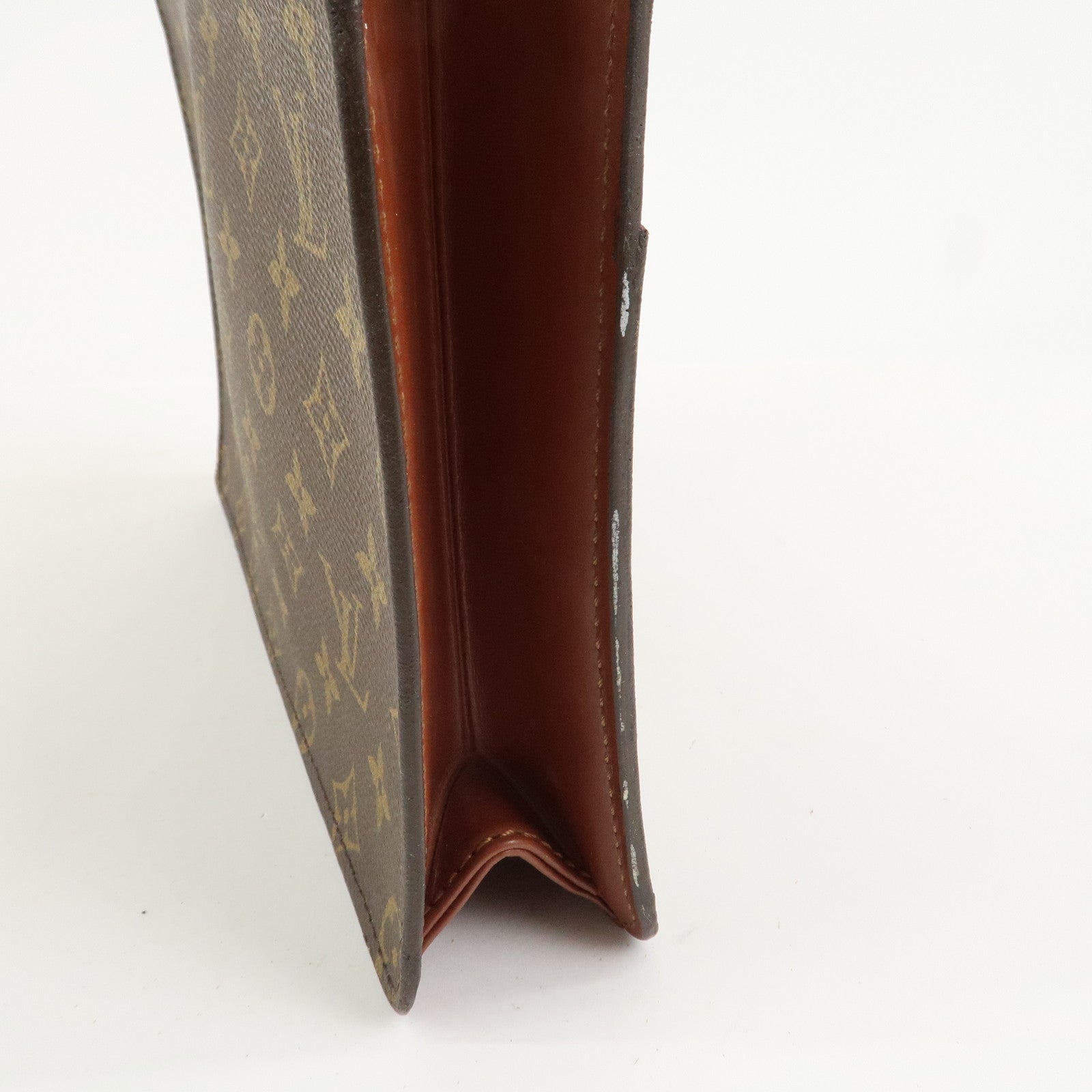 Louis Vuitton Monogram Pochette Homme Clutch Bag Brown M51795