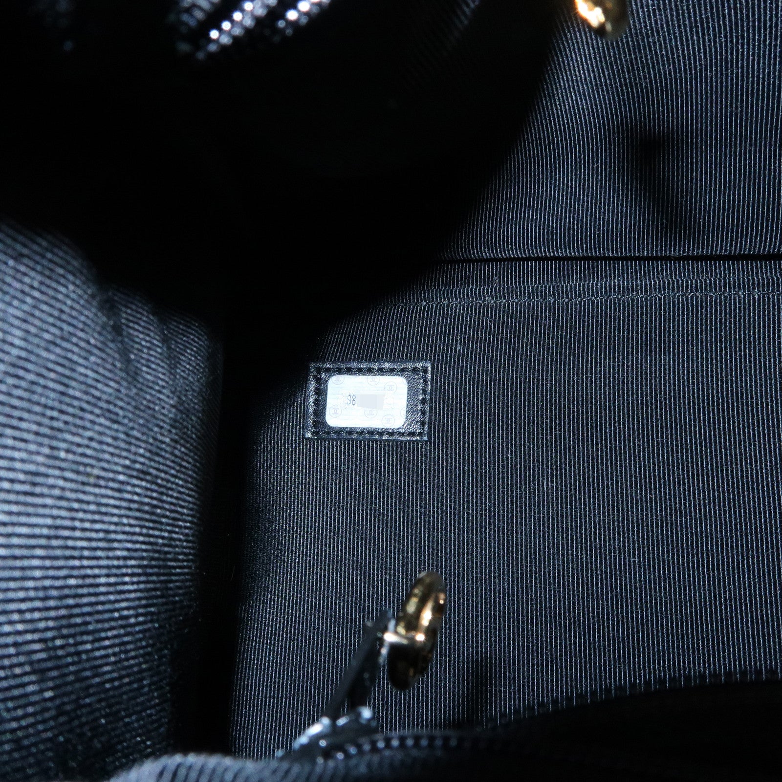 CHANEL COCO Mark Caviarskin Mini Boston Bag Hand Bag Black Used