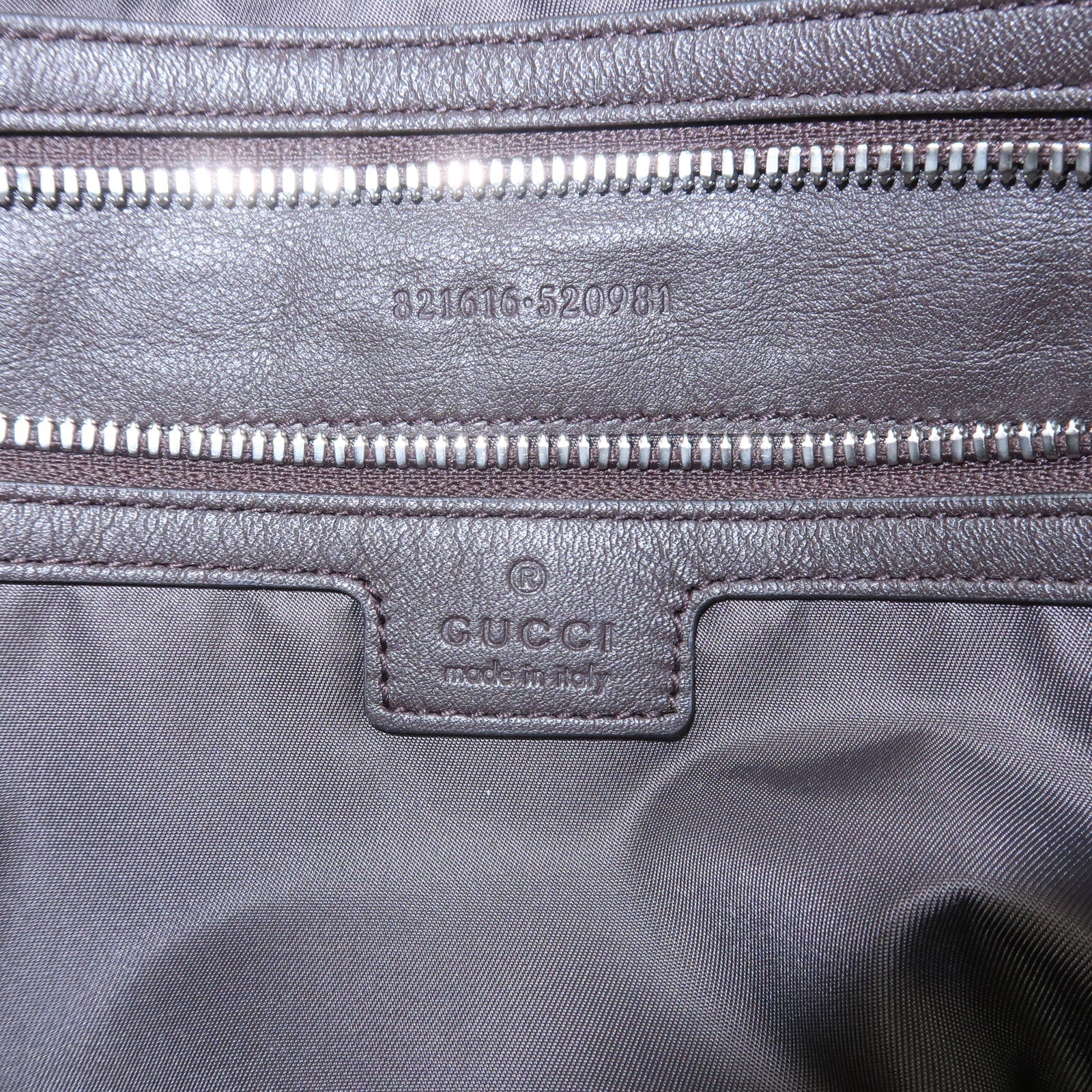 GUCCI Sherry GG Canvas Leather 2Way Bag Shoulder Bag Brown 821616