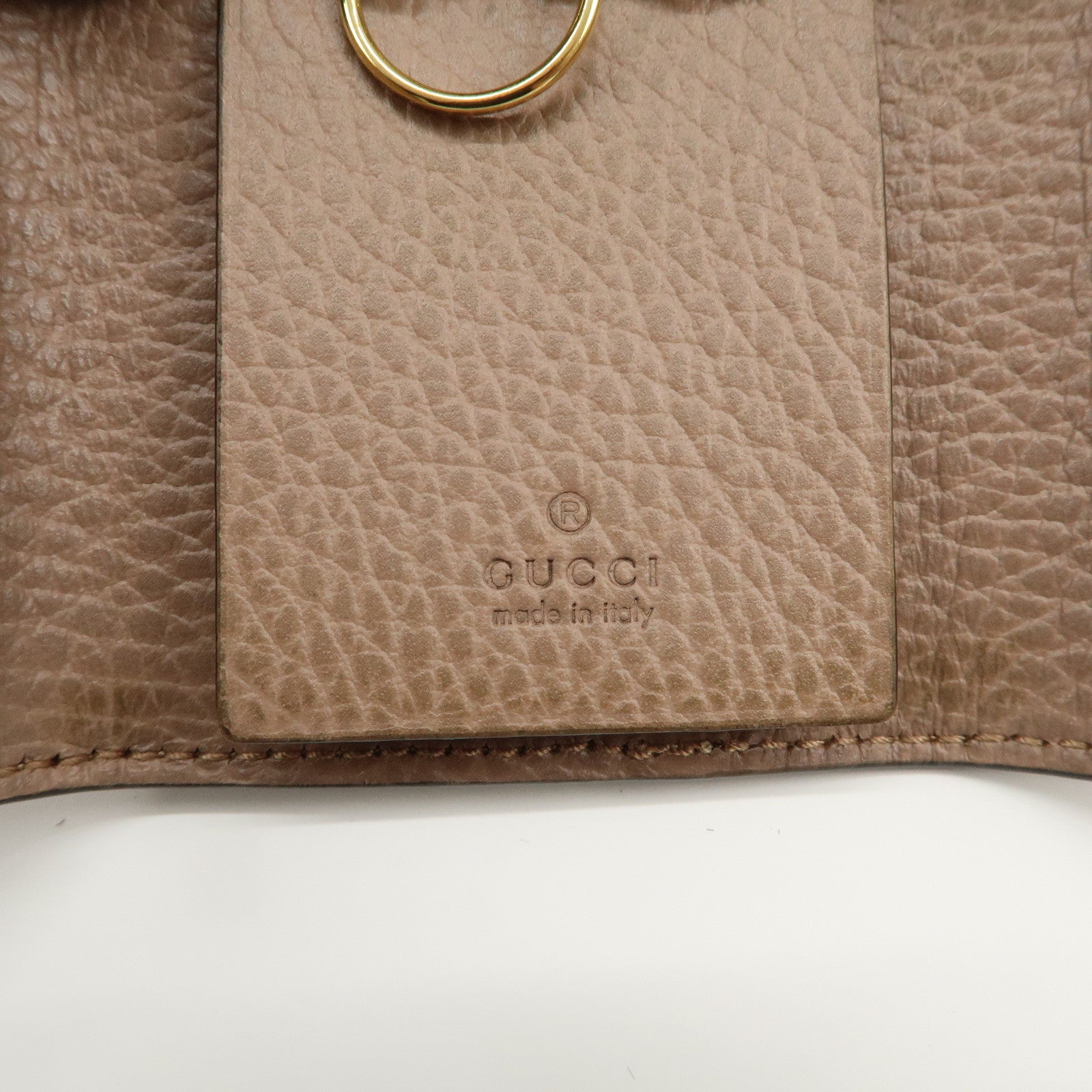 GUCCI GG Marmont GG Supreme 6 Key Case Key Holder Beige 456118