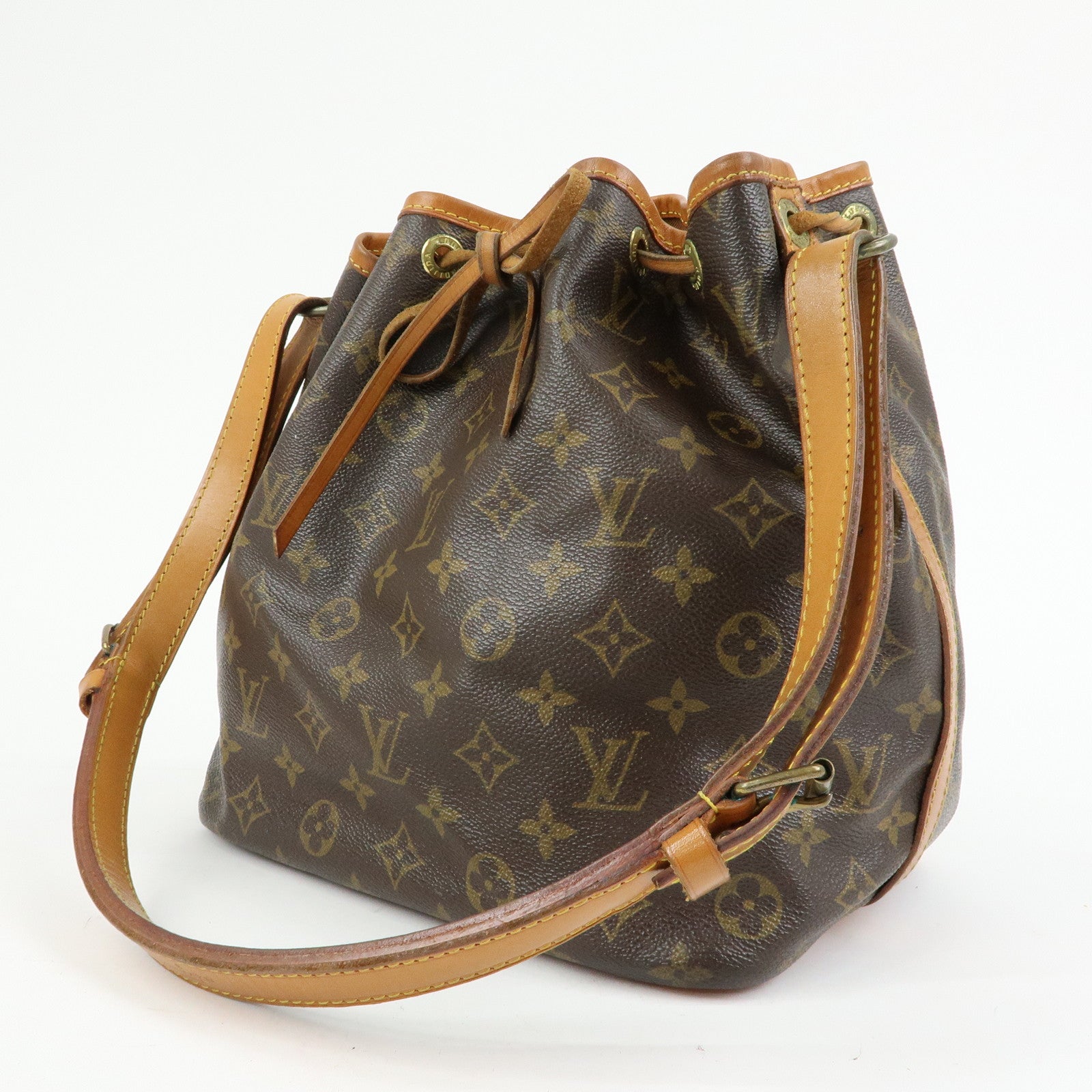 Louis Vuitton Monogram Petit Noe Shoulder Bag Brown M42226