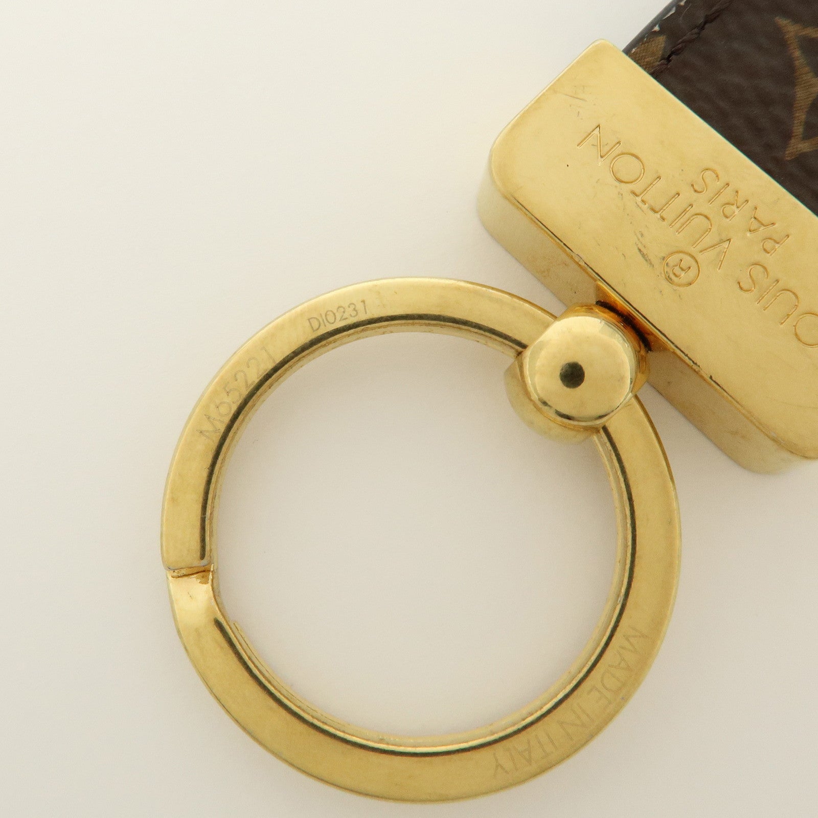 Louis Vuitton Monogram Dragonne Key Chain Key Holder Brown M65221