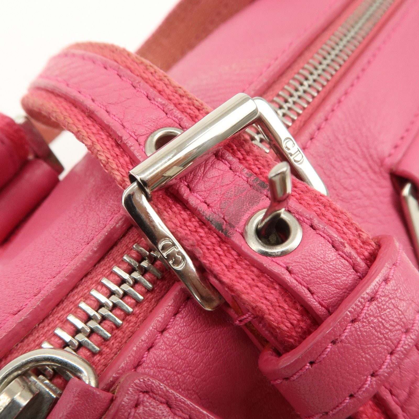 Christian Dior Trotter Street Chic Mini Boston Bag Beige Pink