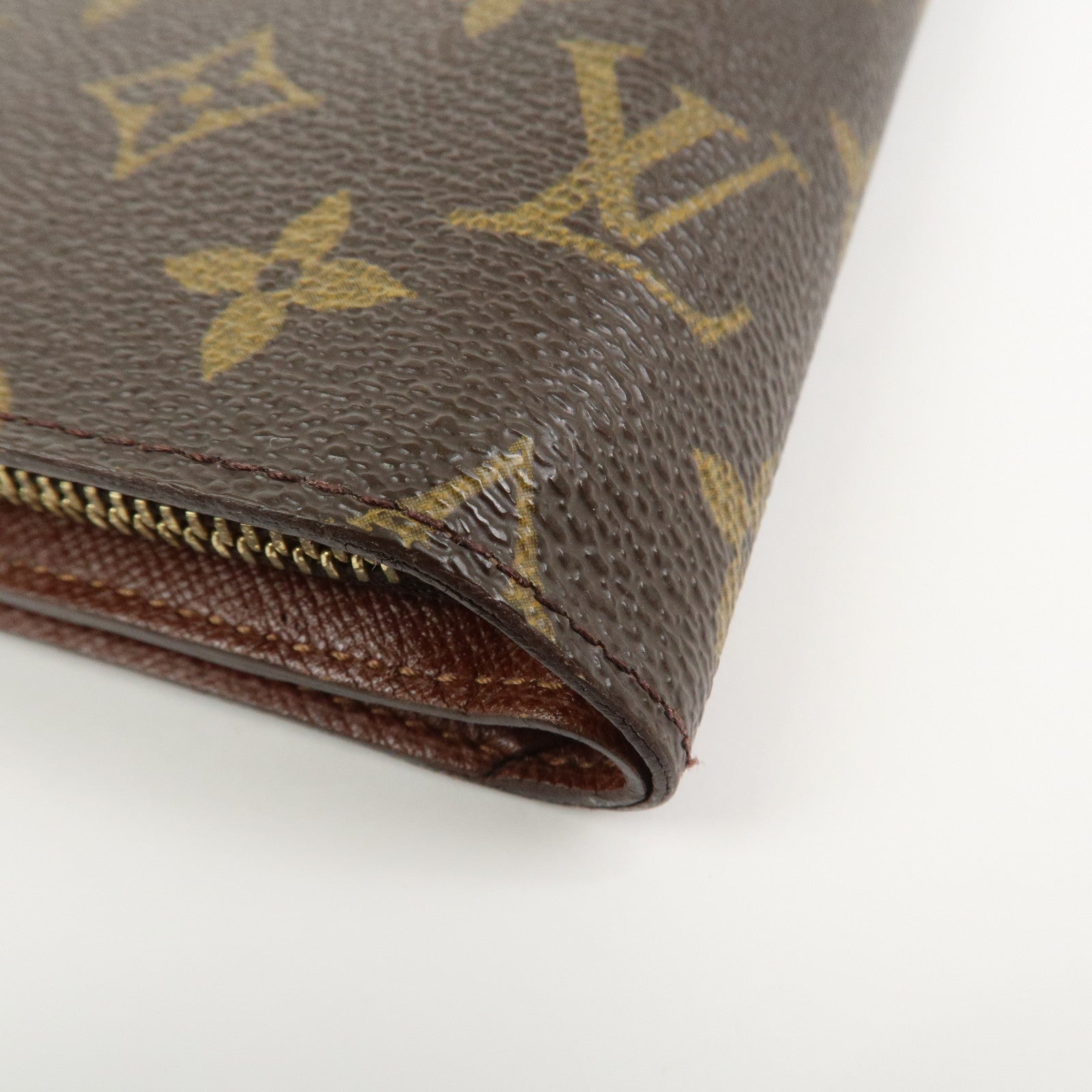 Louis Vuitton Monogram Porte Papier Zip Wallet Brown M61207