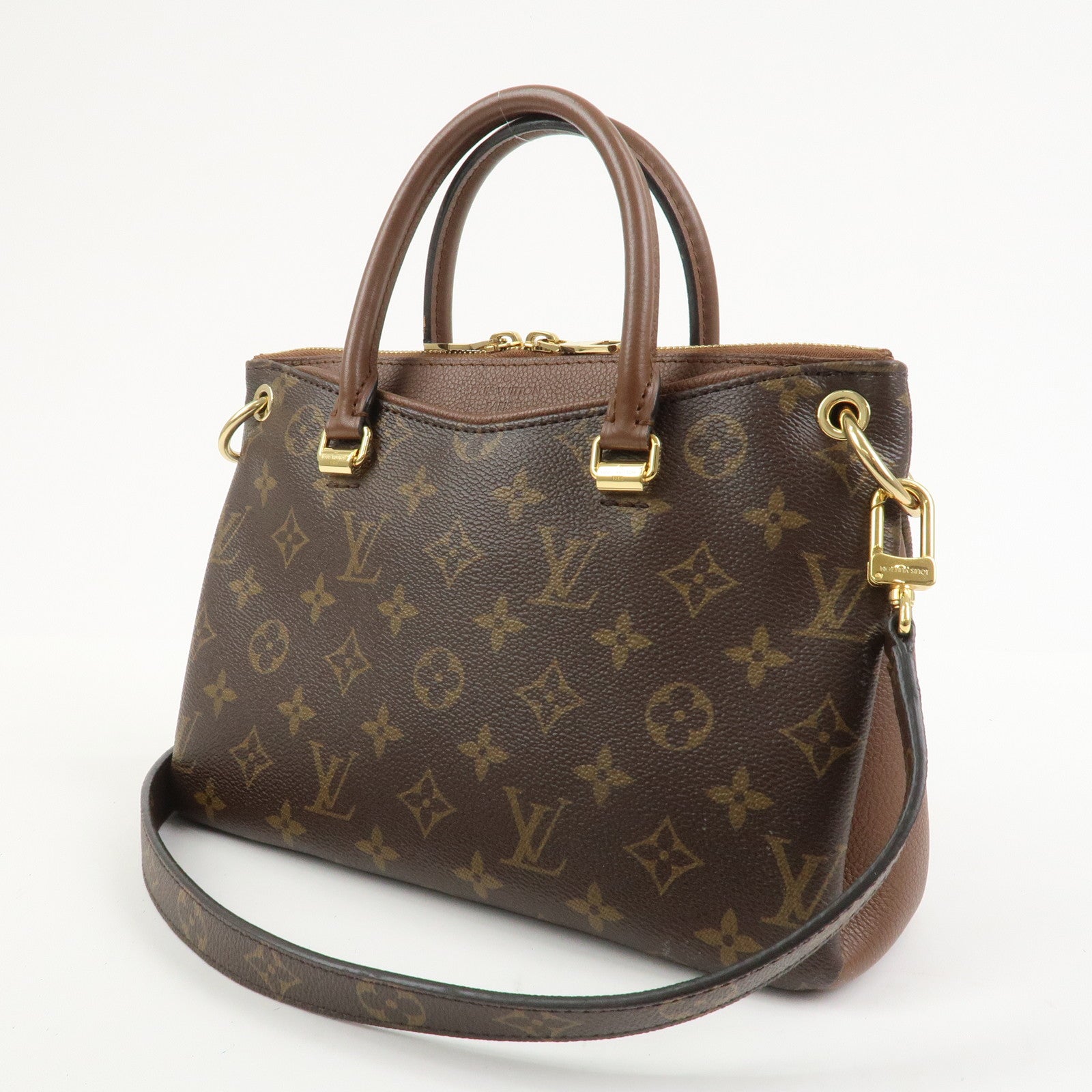 Louis Vuitton Monogram Pallas BB 2Way Bag Hand Bag Brown M43235