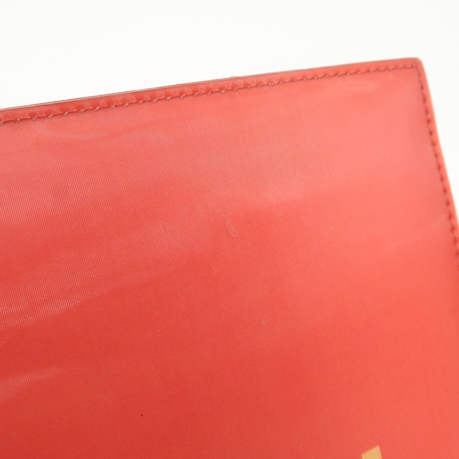 CHANEL COCO Mark Nylon Hologram Chain Shoulder Bag Hand Bag Red