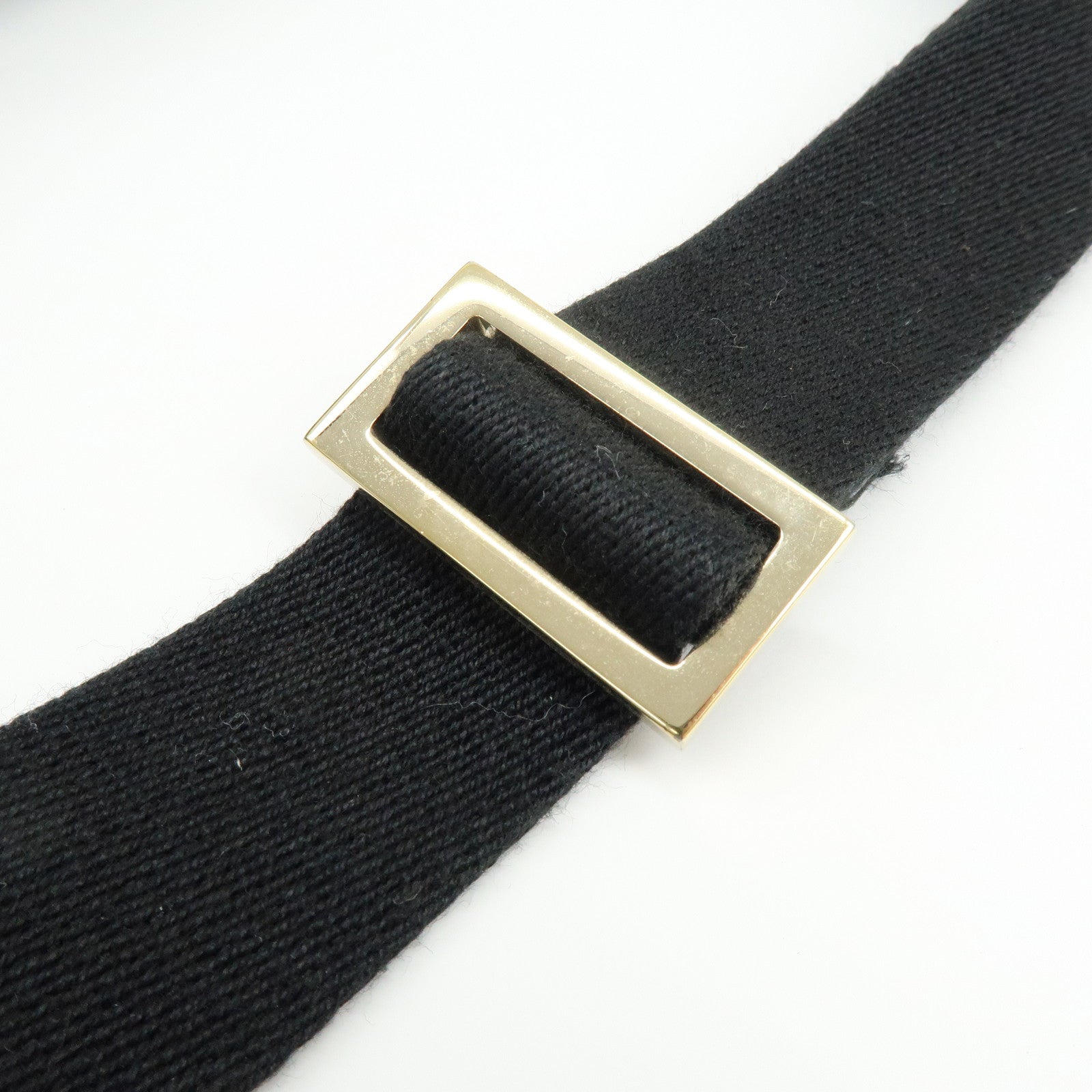 FENDI Zucchino Canvas Leather Shoulder Bag Dark Brown 8BT090