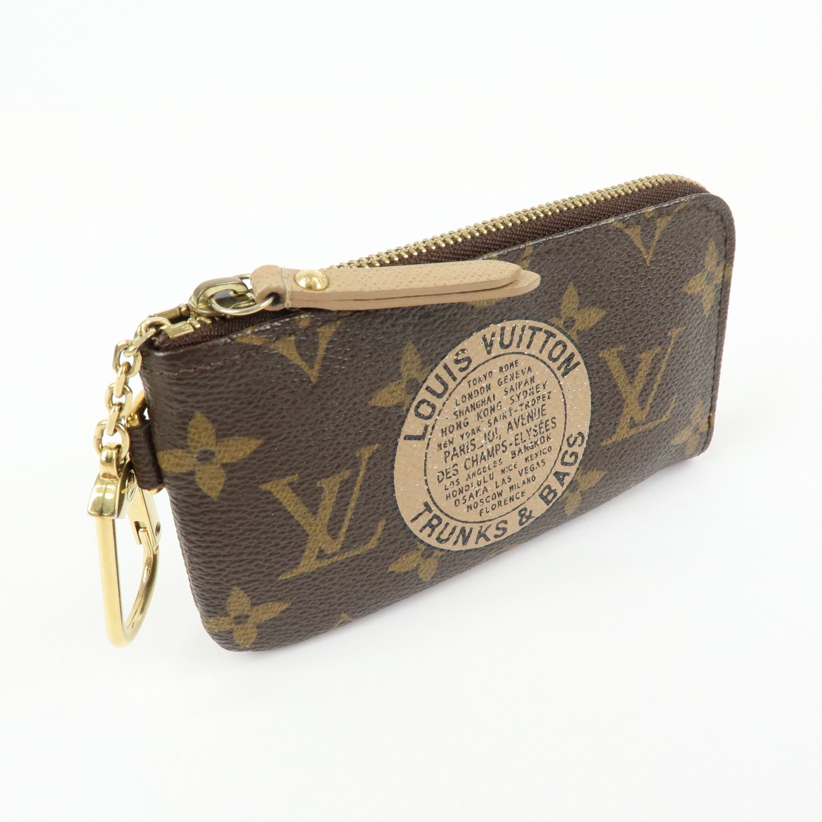 Louis Vuitton Monogram Pochette Cles Complis T&B Coin Case M58025