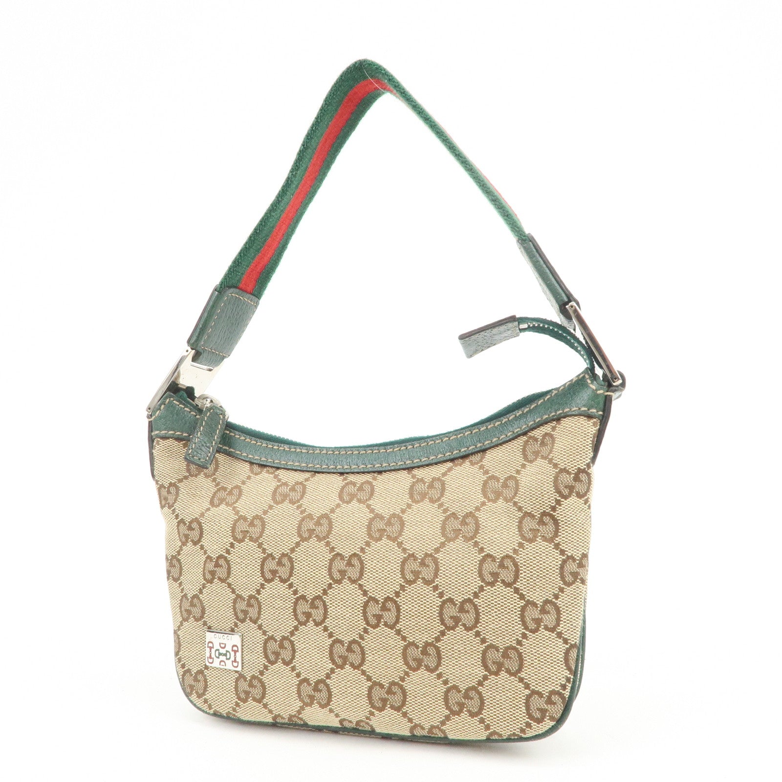 GUCCI Sherry GG Canvas Leather Shoulder Bag Hand Bag Beige 145813