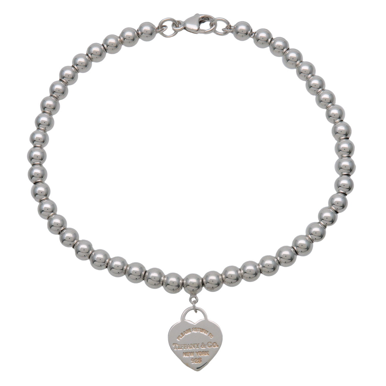 Tiffany & Co Return to Tiffany Mini Heart Tag Beads Bracelet SV925