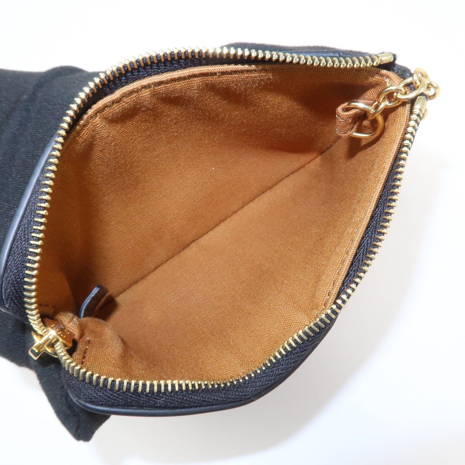 CELINE Triomphe PVC Canvas Cosmetic Pouch Black