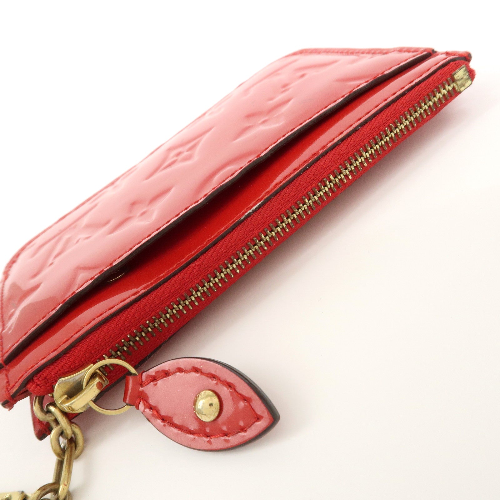 Louis Vuitton Monogram Vernis Pochette Cles NM Cerise M90214
